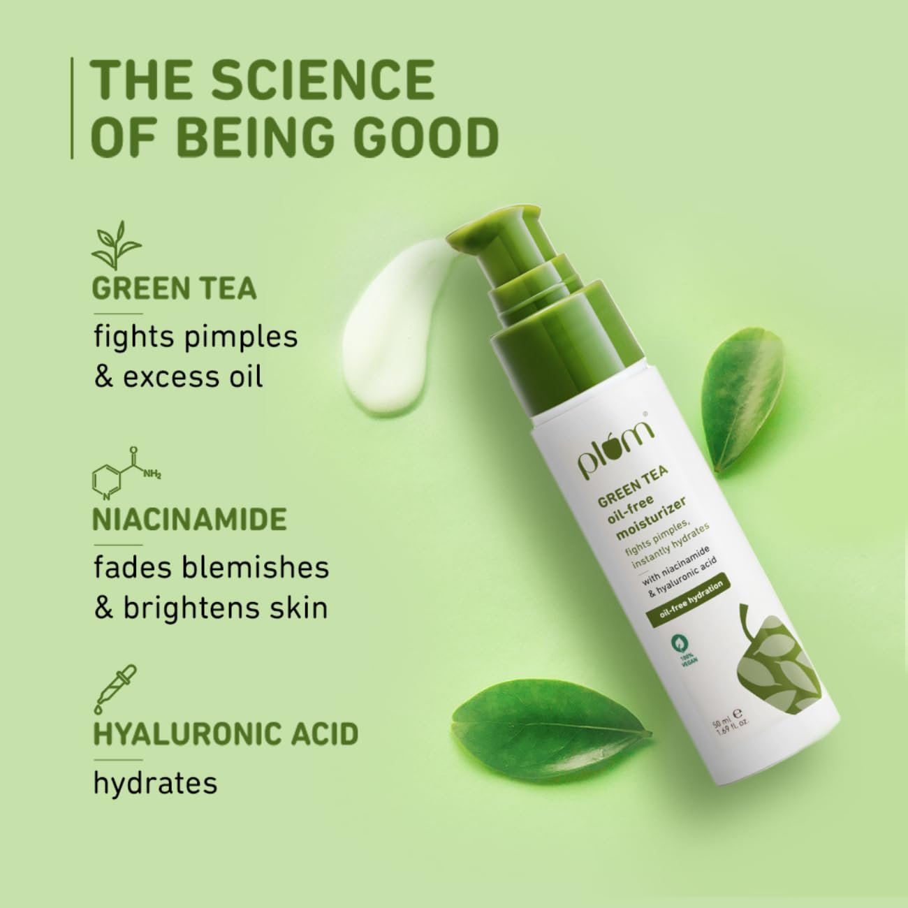 Plum Green Tea Oil-Free Face Moisturizer | With Niacinamide & Hyaluronic Acid | Fights Pimples & Hydrates | Fades Blemishes & Brightens Skin | Non-Sticky & Long-Lasting Moisturizer for Face thumbnail