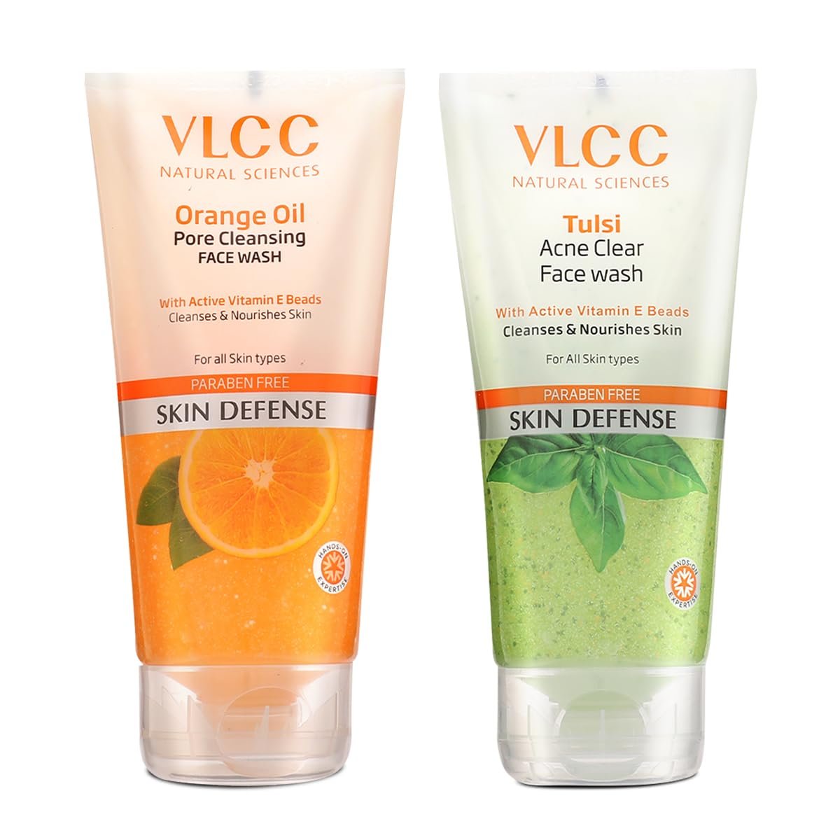 VLCC Tulsi Acne Clear + FREE Orange Oil Pore Cleansing Facewash - B1G1 - 150ml X 2 | Anti-Acne and Oil Control Facewash | Deep cleansing | Paraben Free thumbnail