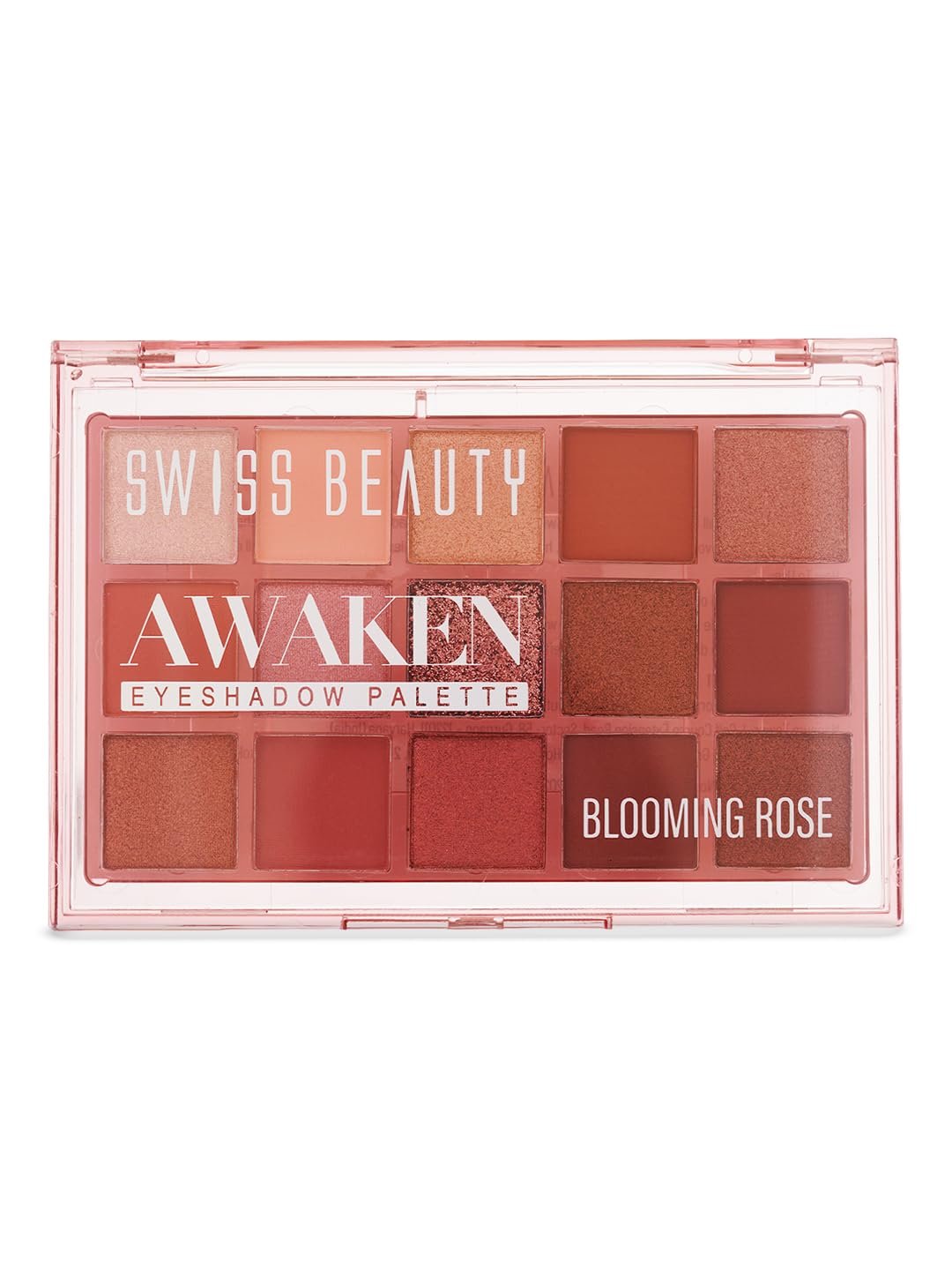 Swiss Beauty Awaken Eyeshadow Palette | Matte + Shimmer Finish | Shade- 1. Blooming Rose, 11g