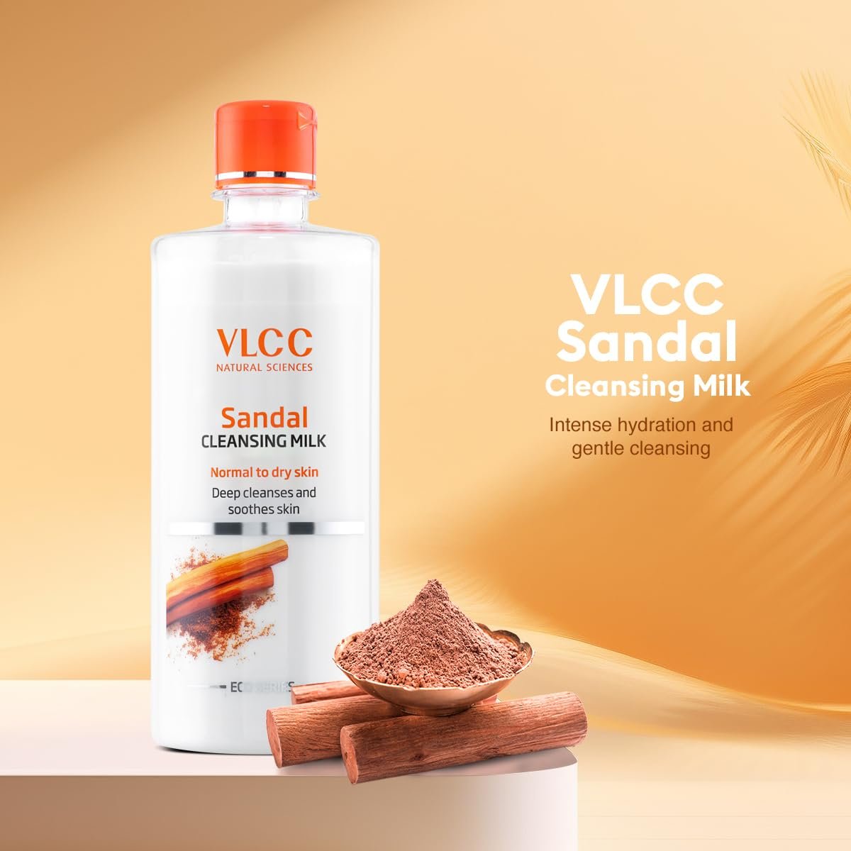 VLCC Sandal Cleansing Milk - 500ml | Deep Cleanses and Soothes Skin | Hydrates and Softens the Skin | With Sandal, Ashwagandha, Fenugreek, Indian Berberry Extracts, Almond and Olive oils. thumbnail