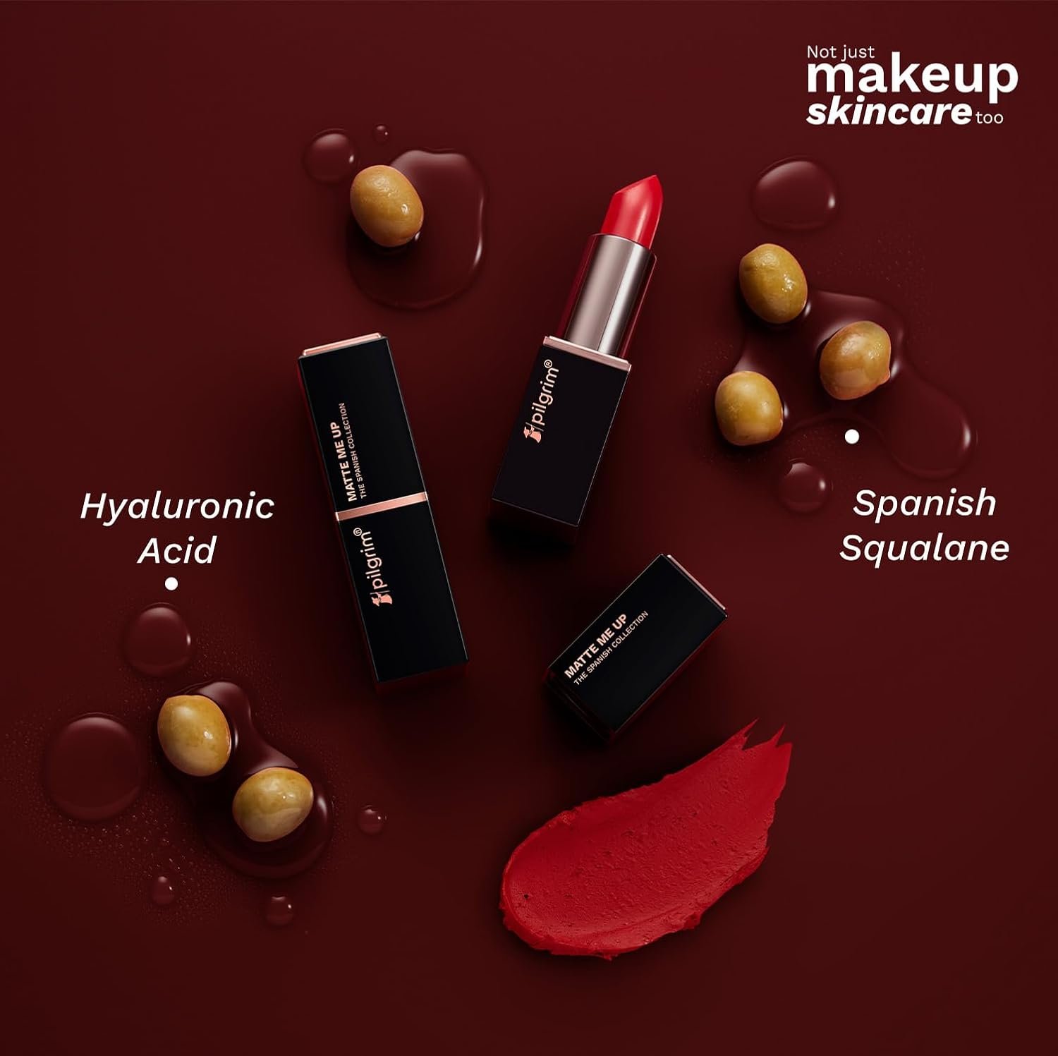 Pilgrim Matte Bullet Lipstick Intense Colour Transferproof & Smudgeproof Nude Kiss -31 thumbnail