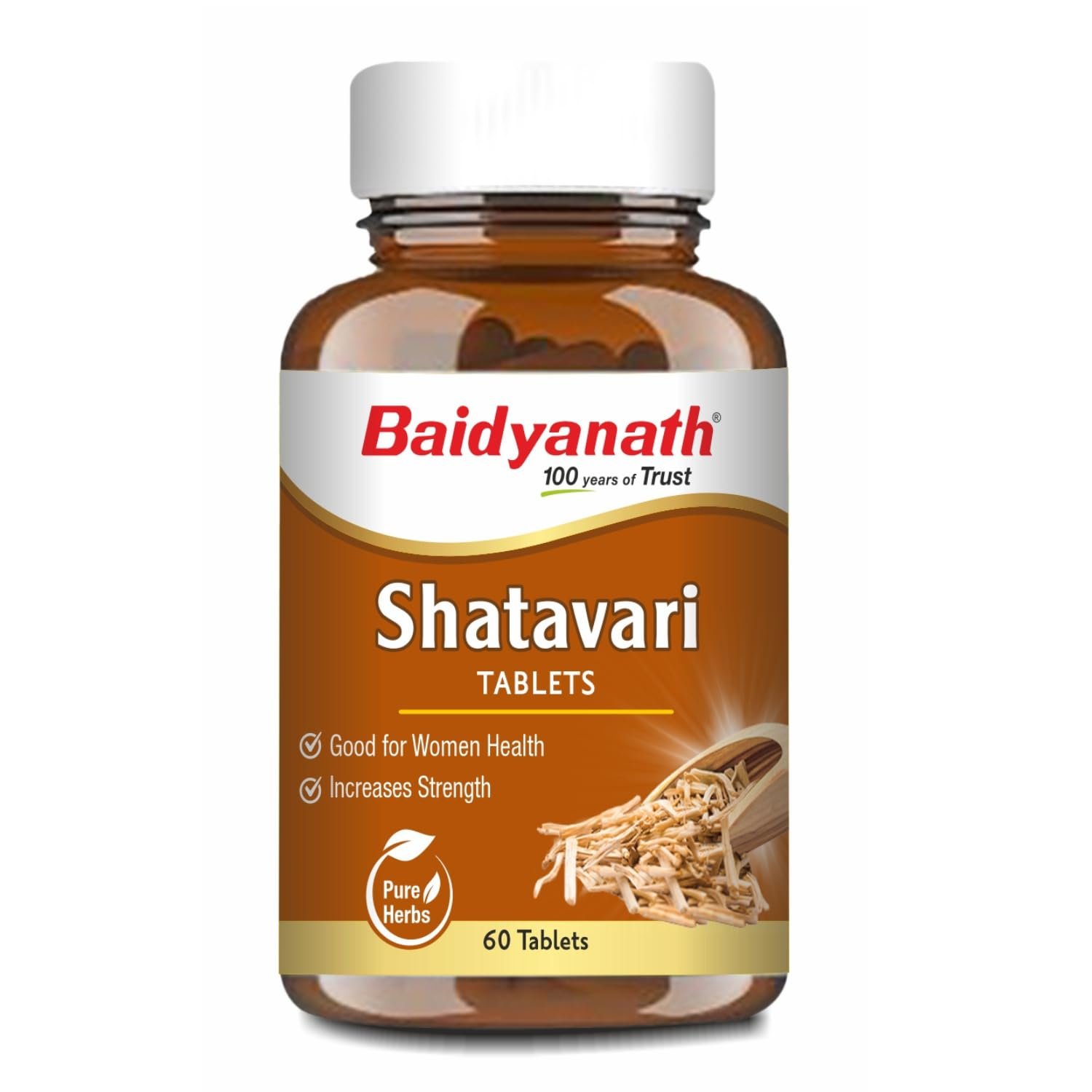 Baidyanath Ayurved Shatavari Tablets - 60 Tabs | Hormonal Balance and Wellness Support for Women