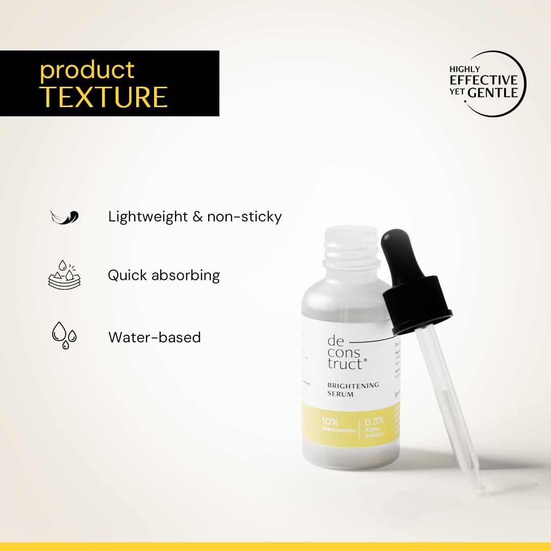 Deconstruct 10% Niacinamide Brightening Serum with 0.3% Alpha Arbutin | Brightens skin, treats dullness, reduces tan | Lightweight, non-irritating & beginner-friendly formula| 30ml thumbnail