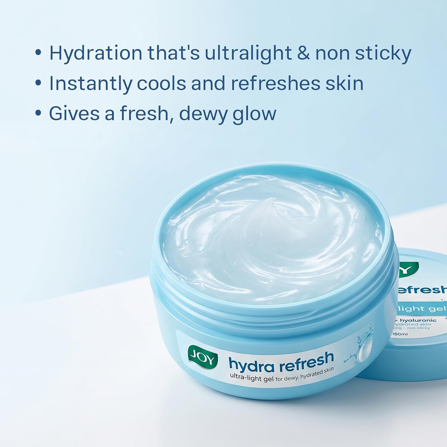 Joy Hydra Refresh Ultra Light Oil-Free Gel Moisturizer for Oily & Acne-Prone Skin | Hyaluronic Acid + Panthenol | 48hr Hydration, Non-Sticky Matte Finish | 150ml thumbnail