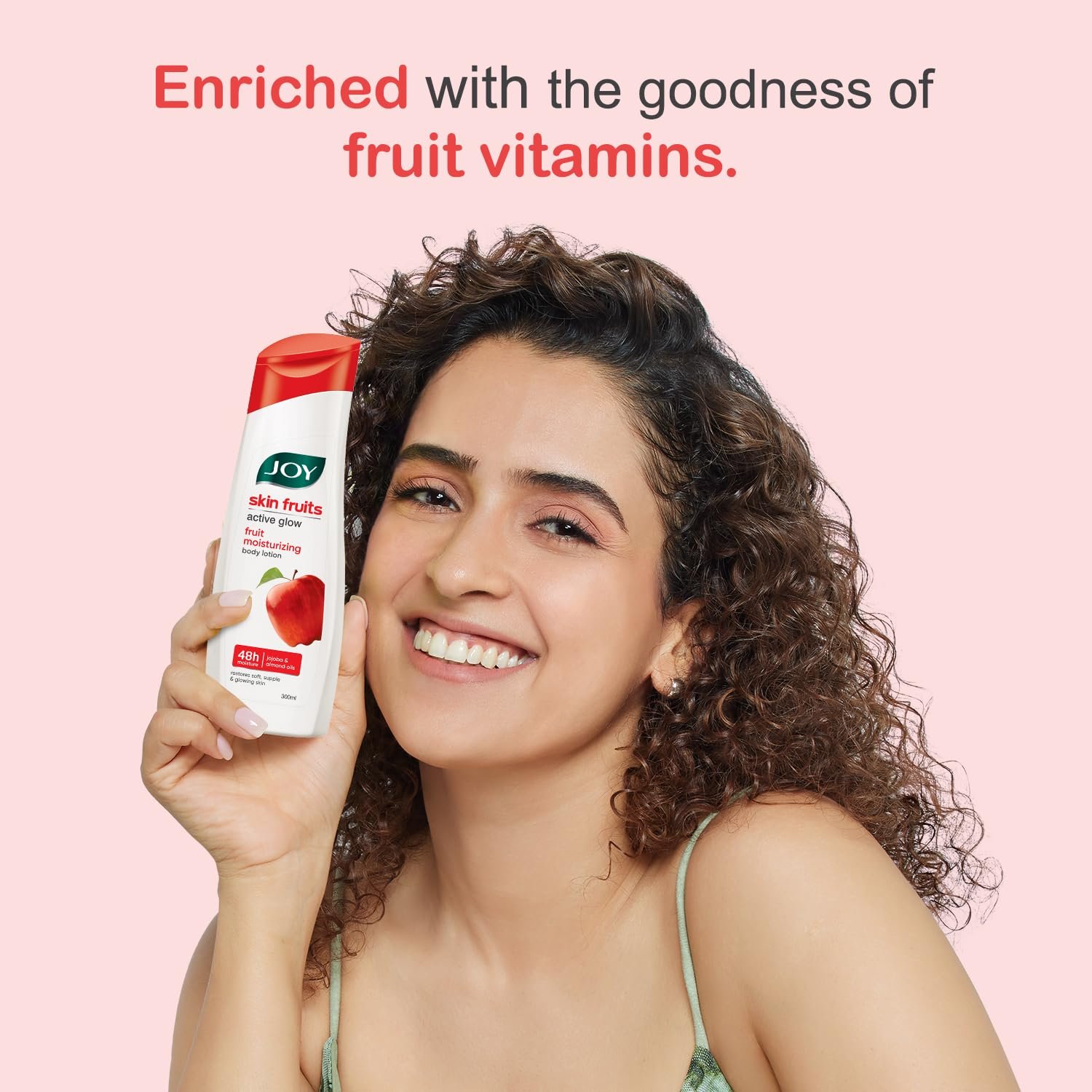 Joy Skin Fruits Lightweight Body Lotion 300ml | with Almond Oil & Jojoba Oil | Suitable For Winter | Non Sticky & Non Greasy Body Lotion For All Skin Types thumbnail