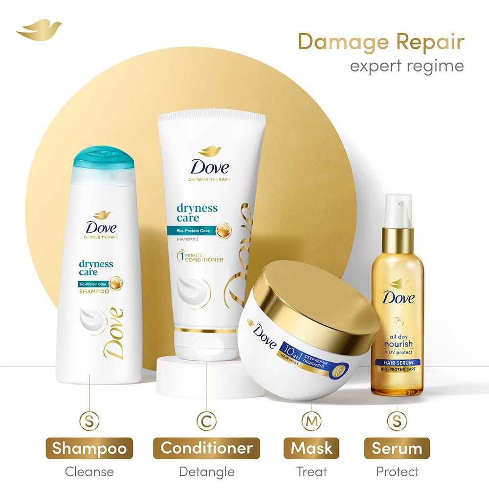 Dove Dryness Care Conditioner 175 ml|| For Dry and Damaged Hair|| Strengthening Shampoo Gives Smooth|| Strong Hair - Deep Conditions Hair for Men & Women thumbnail
