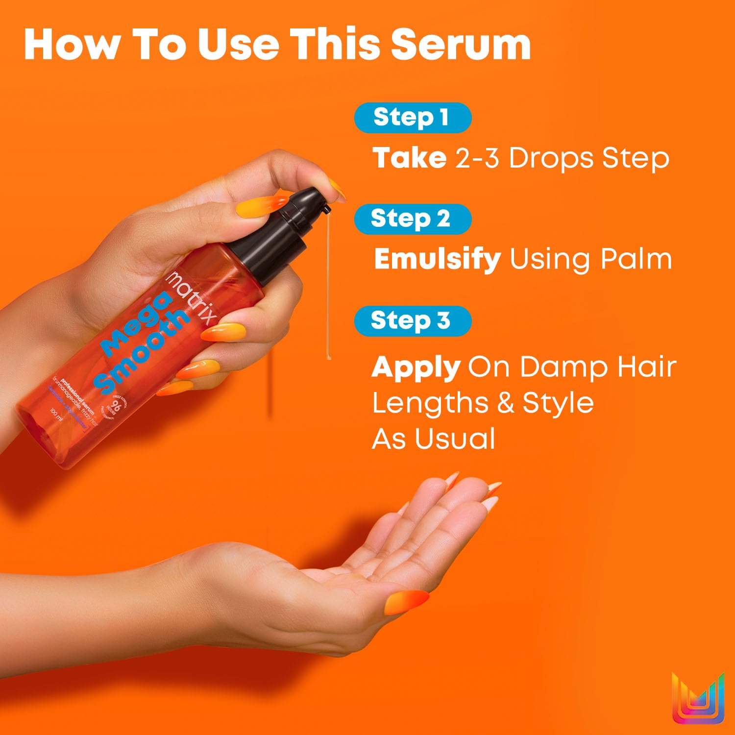 Matrix Professional Mega Smooth Shampoo (200ml), Conditioner (100ml) & Serum(100ml) Combo with Shea Butter for Frizzy Hair | Max Smoothness for 4 Days | Used by 1 Lakh Hairstylists thumbnail