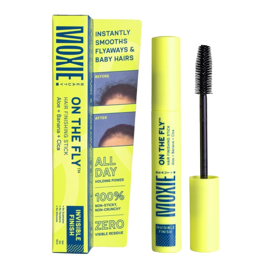 Moxie Beauty On The Fly Hair Finishing Stick | Anti-Frizz Wand | 10ml Non-sticky gel wand tames flyaways and baby hairs for sleek styles all day