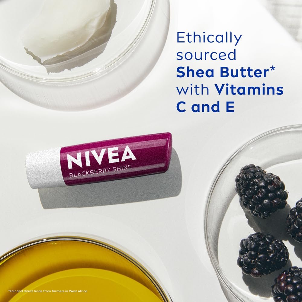 NIVEA Lip Balm, Fruity Berry Shine, 4.8gm, Purple thumbnail