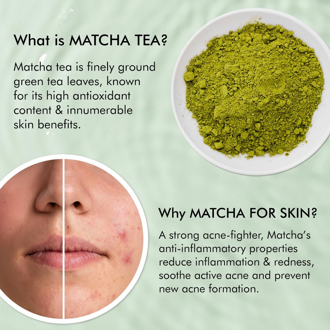 mcaffeine 2% Salicylic Acid Niacinamide & Matcha Tea Face Wash|Anti Acne Cleanser For Pimples|Suitable For Acne Prone & Oily Skin|Fights 99% Bacteria| Face Wash For Women And Men-100 Ml thumbnail