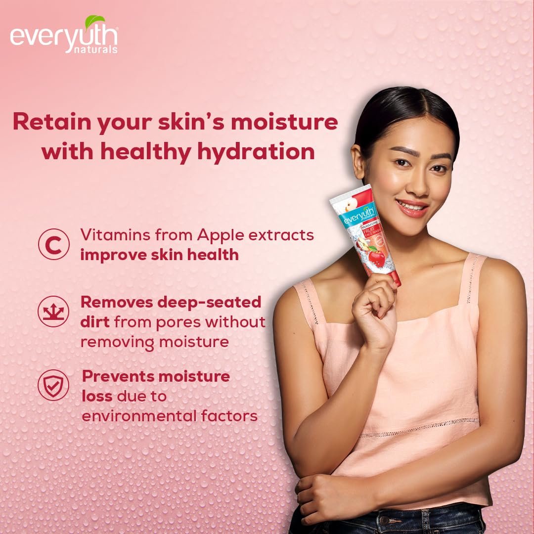 Everyuth Naturals Moisturizing Fruit Gel Face Wash 150g | Refreshing Facial Cleanser | Removes Dirt & Excess Oil | Hydrating Formula for Soft & Fresh Skin | Daily Use thumbnail