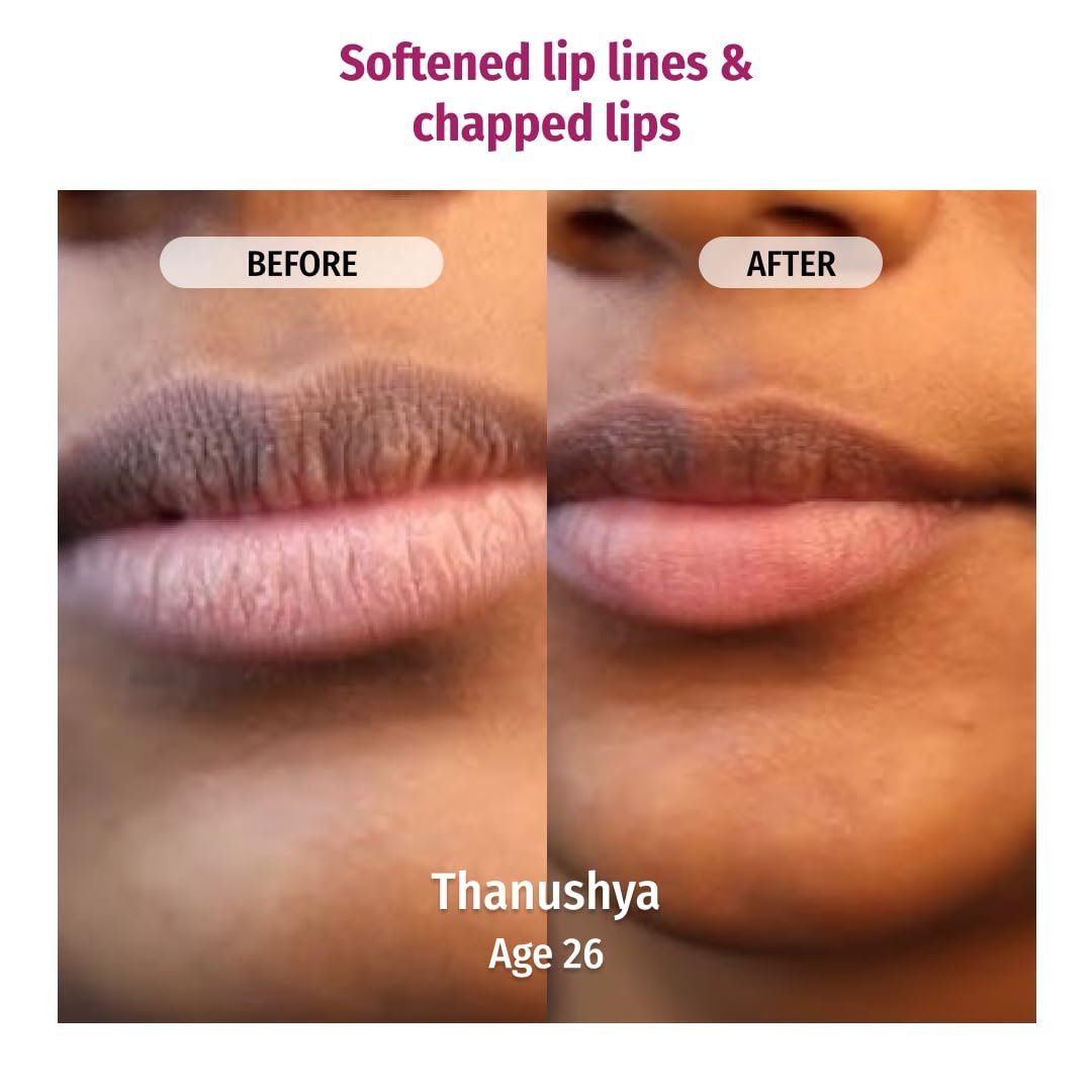 Vilvah Grapefruit Lip Balm for Dry, Chapped & Cracked Lips | Heals, Nourishes, Hydrates & Adds Natural Tint | Nourishing Shea Butter Formula | 10g thumbnail