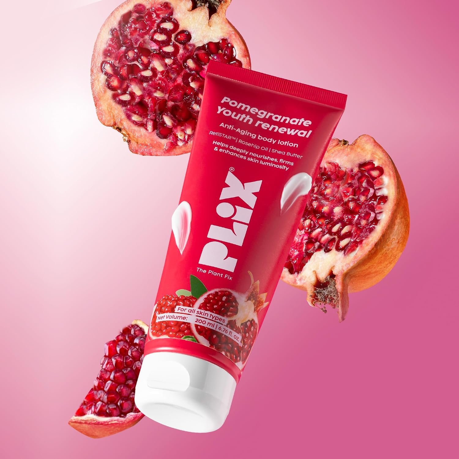 PLIX – THE PLANT FIX | Pomegranate Youth Renewal Anti-Aging Body Lotion | Reduces Fine Lines, Firms & Hydrates Skin | RetiSTAR™, Pomegranate & Shea Butter | Lightweight Daily Care thumbnail
