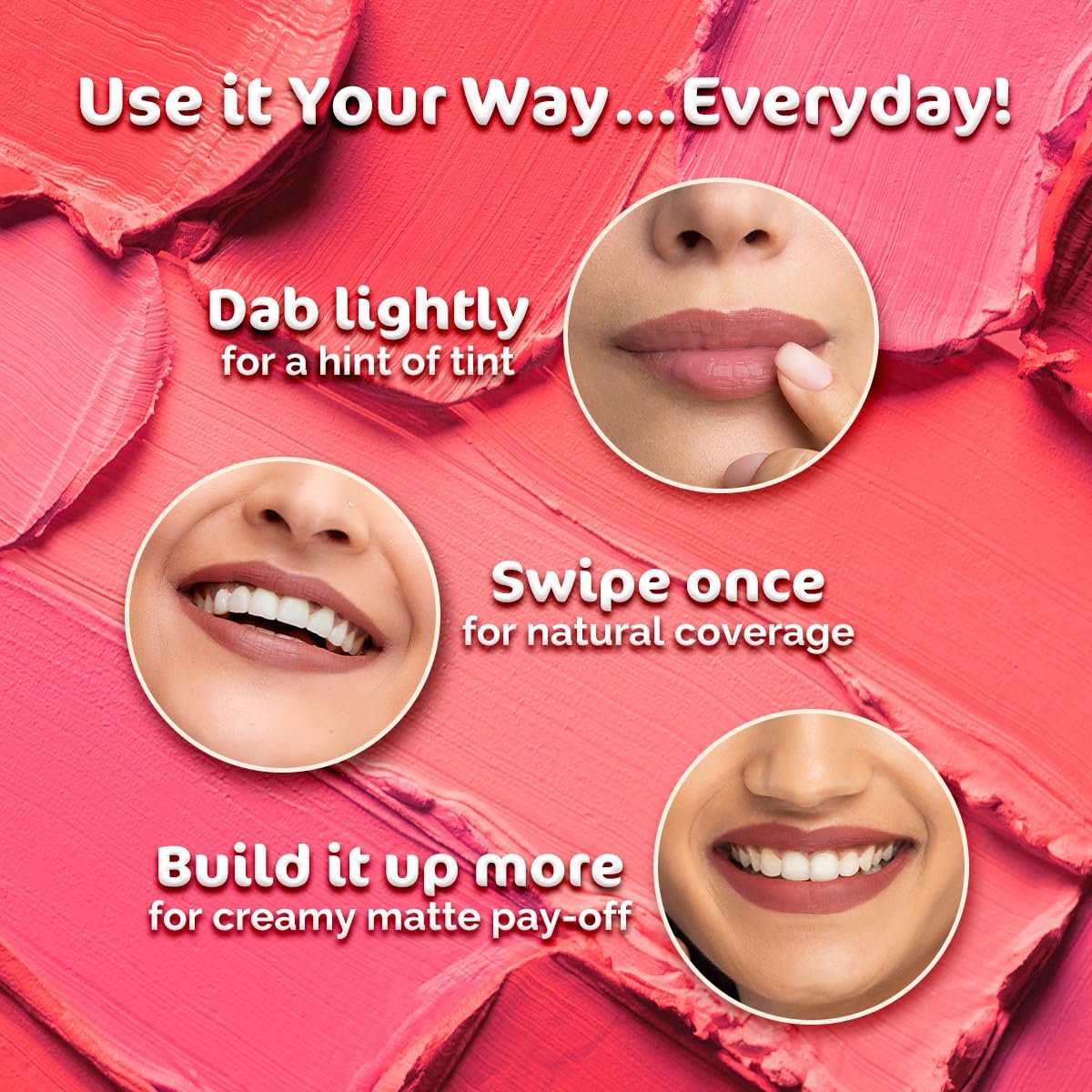 Mamaearth Creamy Matte Long Stay Lipstick with Murumuru Butter and Vitamin E for 8-Hour Long Stay 4.2g (Hibiscus Nude) thumbnail