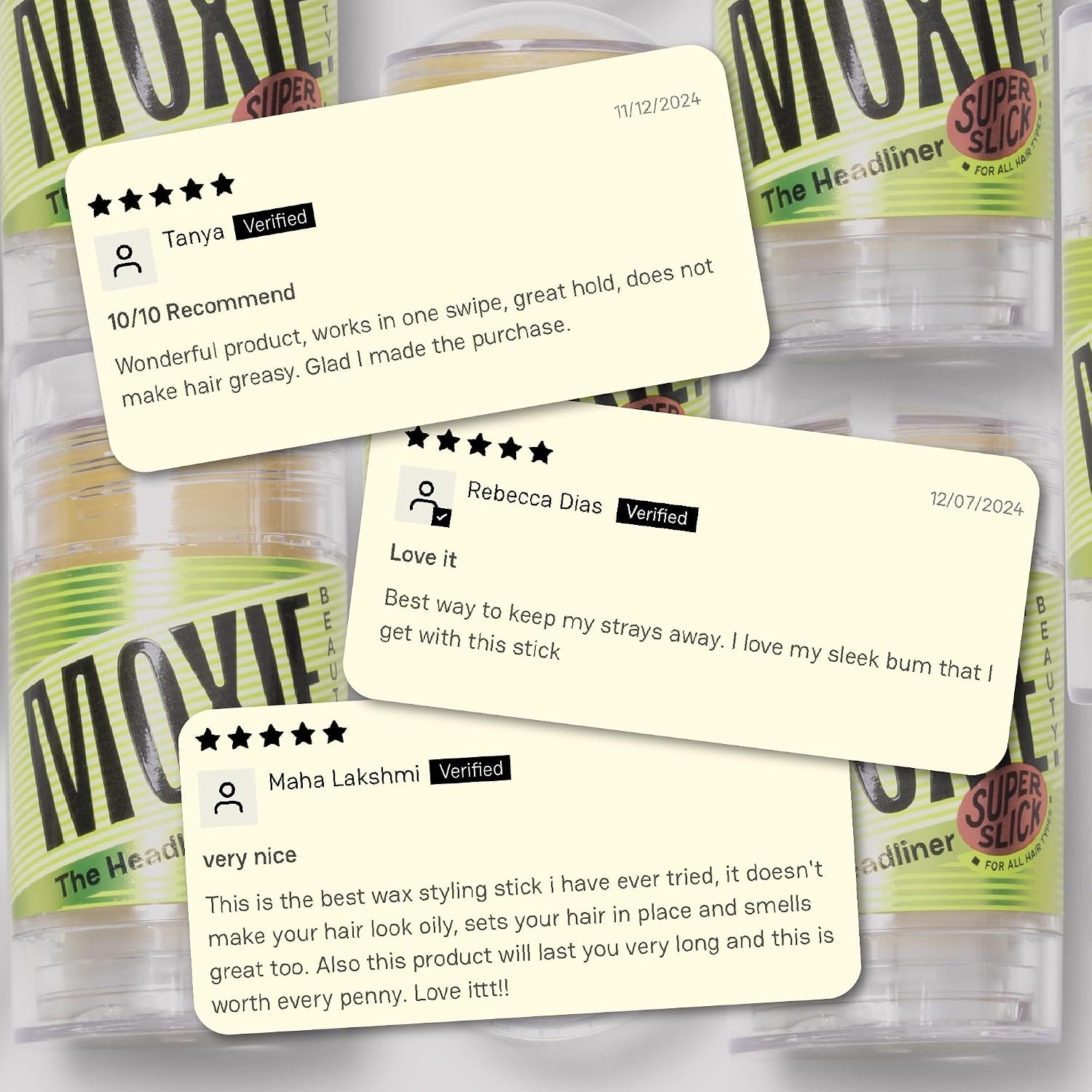 Moxie Beauty The Headliner | Wax Styling Stick | Flyaway Fixer | 30g A non-sticky gel wand that tames flyaways and baby hairs for sleek buns and ponytails thumbnail