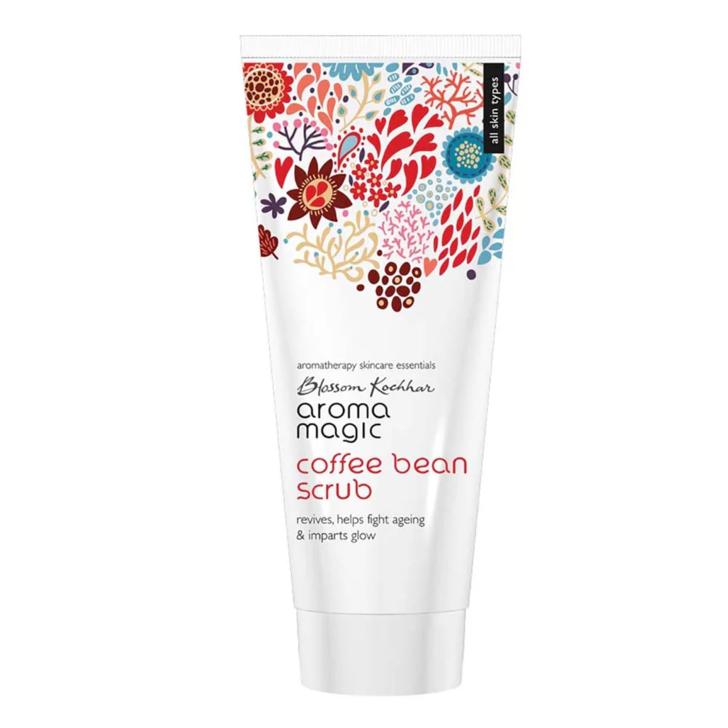 Aroma Magic Coffee Bean Scrub | Treats blackheads, brightens, clears pores, & protects skin With shea butter, olive oil, honey, lemongrass, juniper berry & grapefruit essential oil | 100ml