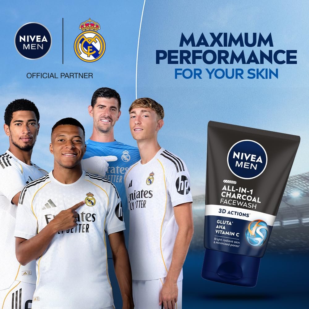 NIVEA MEN All in 1 Charcoal Face Wash 100 g thumbnail