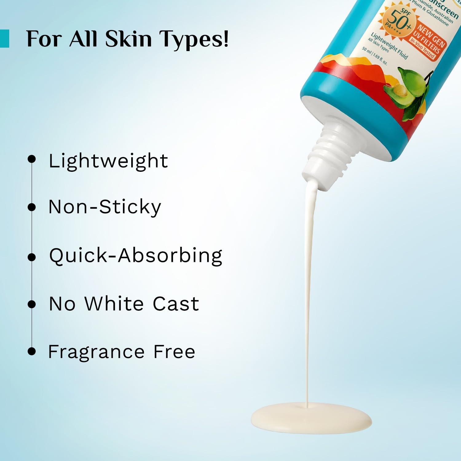 Pilgrim 5% Vitamin C Brightening Serum Sunscreen SPF 50+ PA++++ with Niacinamide & Glutathione | InVivo Tested New Gen UV Filters Broad Spectrum Sun Protection Gel | No White Cast - 50 ml thumbnail