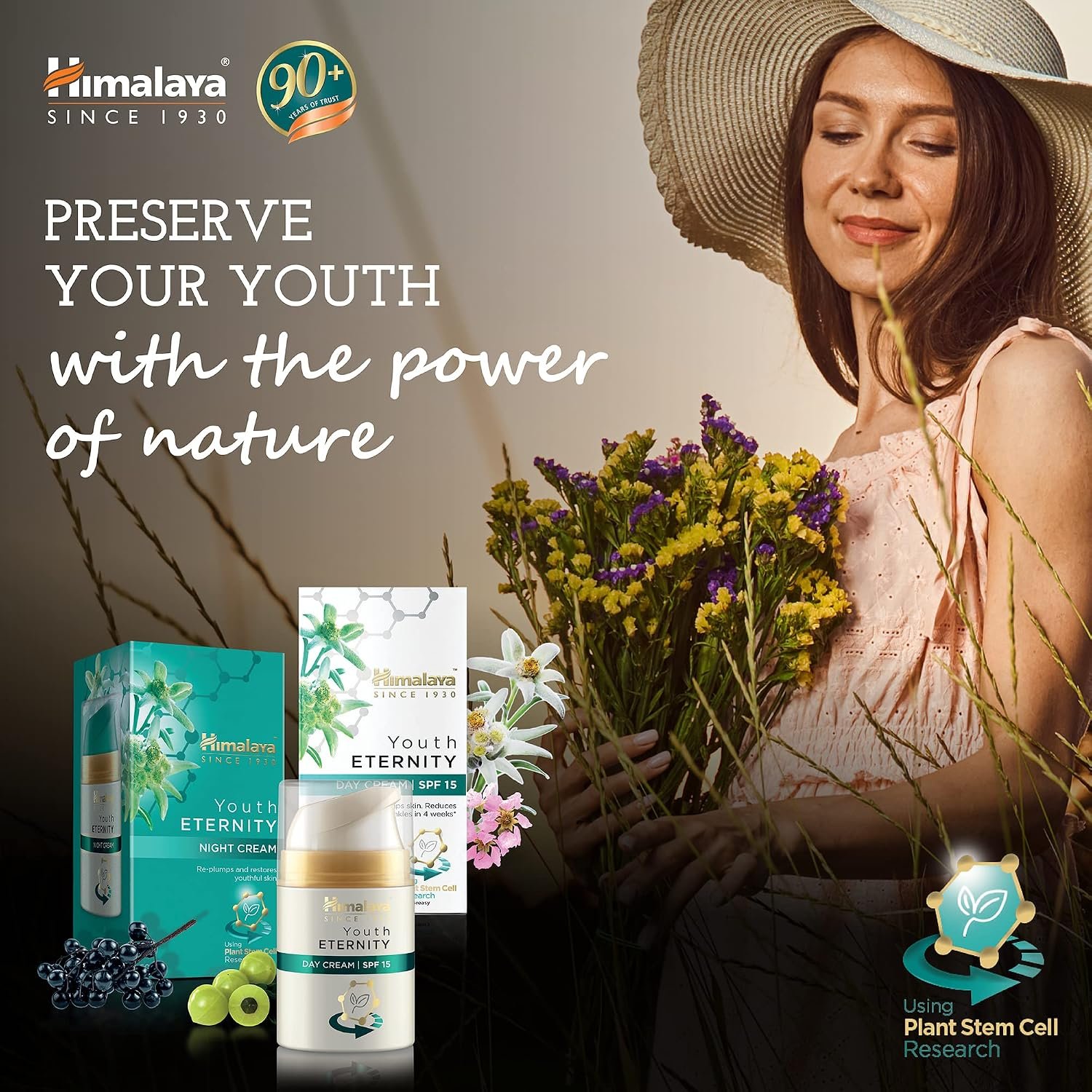 Himalaya Youth Eternity Night Cream – Anti-Ageing Night Moisturizer for Firm, Smooth & Youthful-Looking Skin, 50ml thumbnail