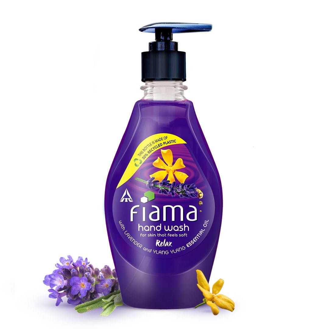 Fiama Relax Hand Wash with Lavender & Ylang Ylang | Fragrant Hand Cleanser for Soft, Supple & Fresh-Smelling Hands | Gentle Daily Hand Care | 400ml