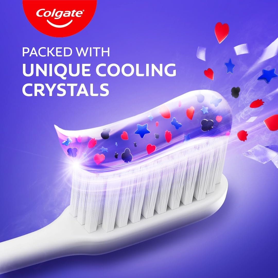 Colgate MaxFresh Berry Magic Fluoride Toothpaste, Berry Flavoured Gel Toothpaste with Ultrafreeze Technology for Intense Freshness, 10x Longer-lasting Cooling (100 gm) thumbnail