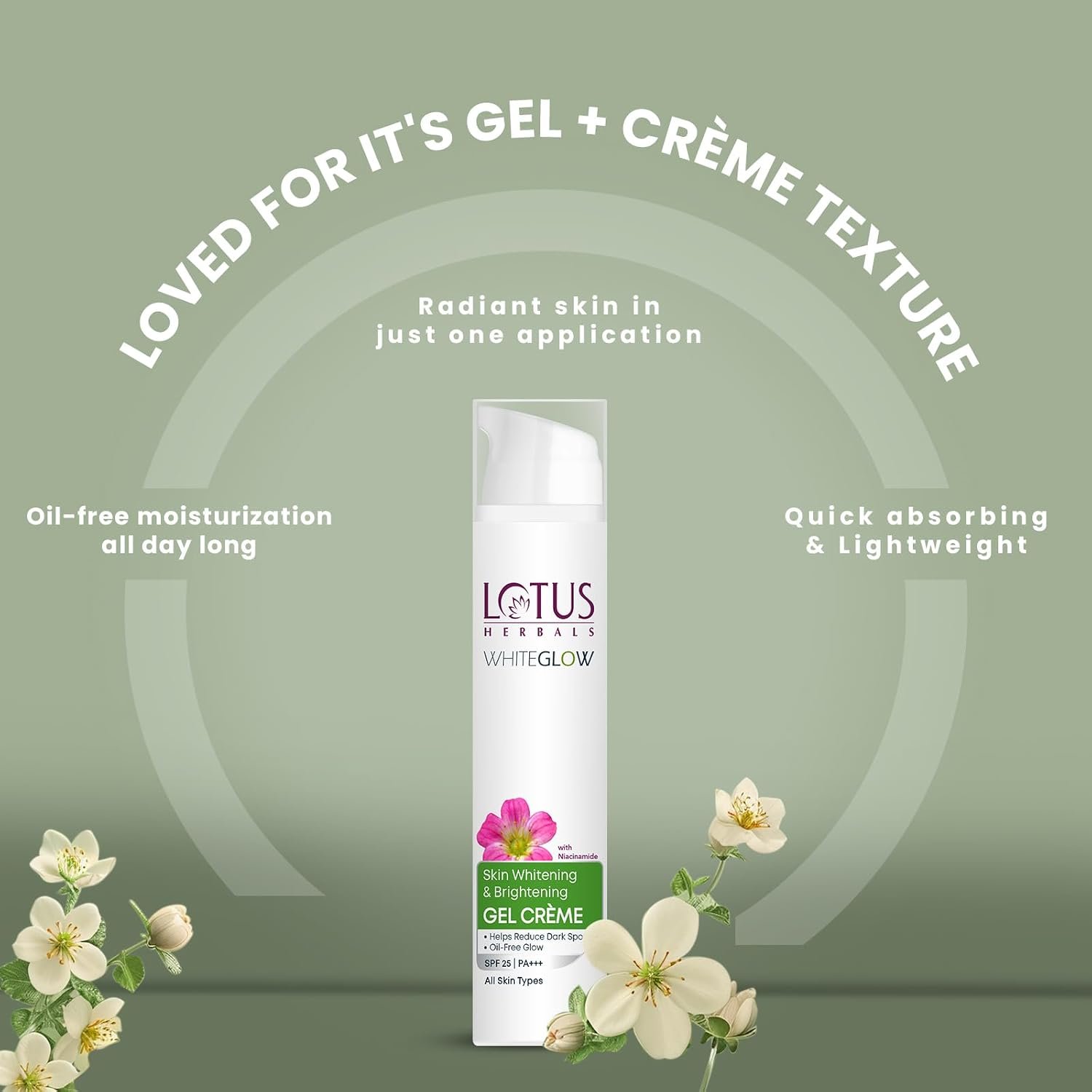 Lotus Herbals WhiteGlow Skin Whitening And Brightening Gel Cream 75g thumbnail