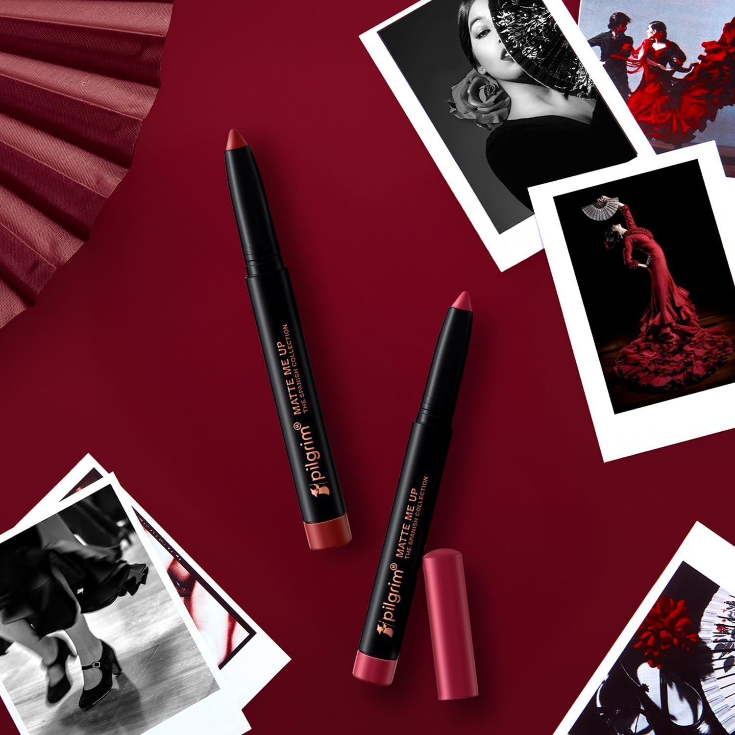 Pilgrim Long Lasting Crayon Lipstick | Intense Matte Finish | Waterproof & Lightweight | Highly Pigmented & Enriched With Ceramides & Mango Seed Oil (Magical Mauve-13) thumbnail