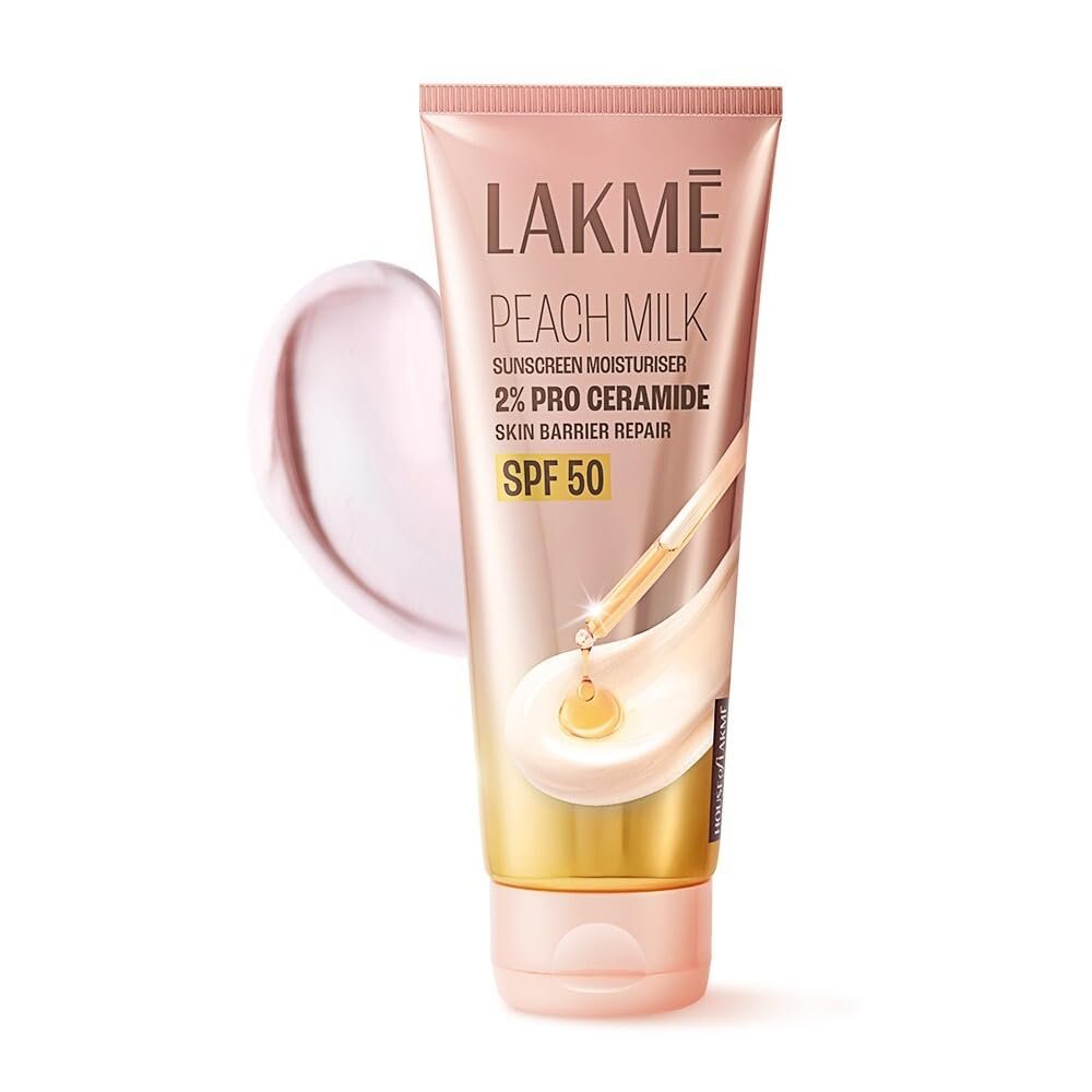 Lakme Peach Milk Sunscreen Moisturiser SPF 50 PA+++ 200g