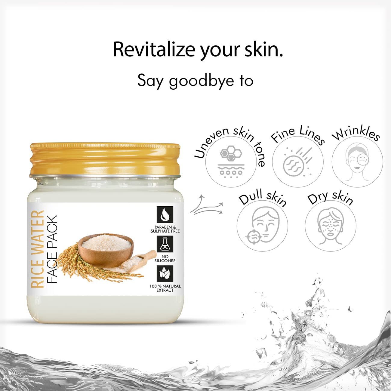 Dr. Rashel Rice water Moisturizing Face Pack For Men & Women With Goodness of Alovera Extract & Glycerin | Hydrating & Moisturizer Face Pack | | | For All Skin Types (380 Ml) thumbnail