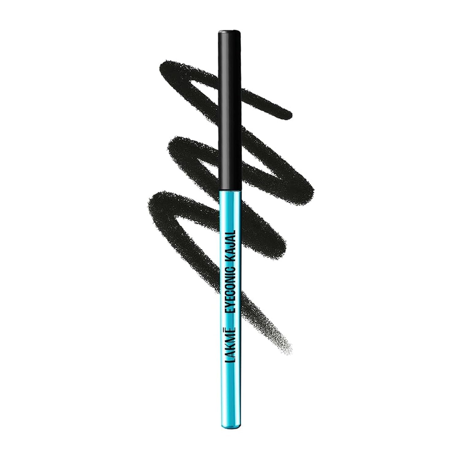 Lakme Eyeconic Kajal, Black Matte Finish, Water Proof, Smudge Proof, Lasts Upto 22 Hrs, 0.35 G