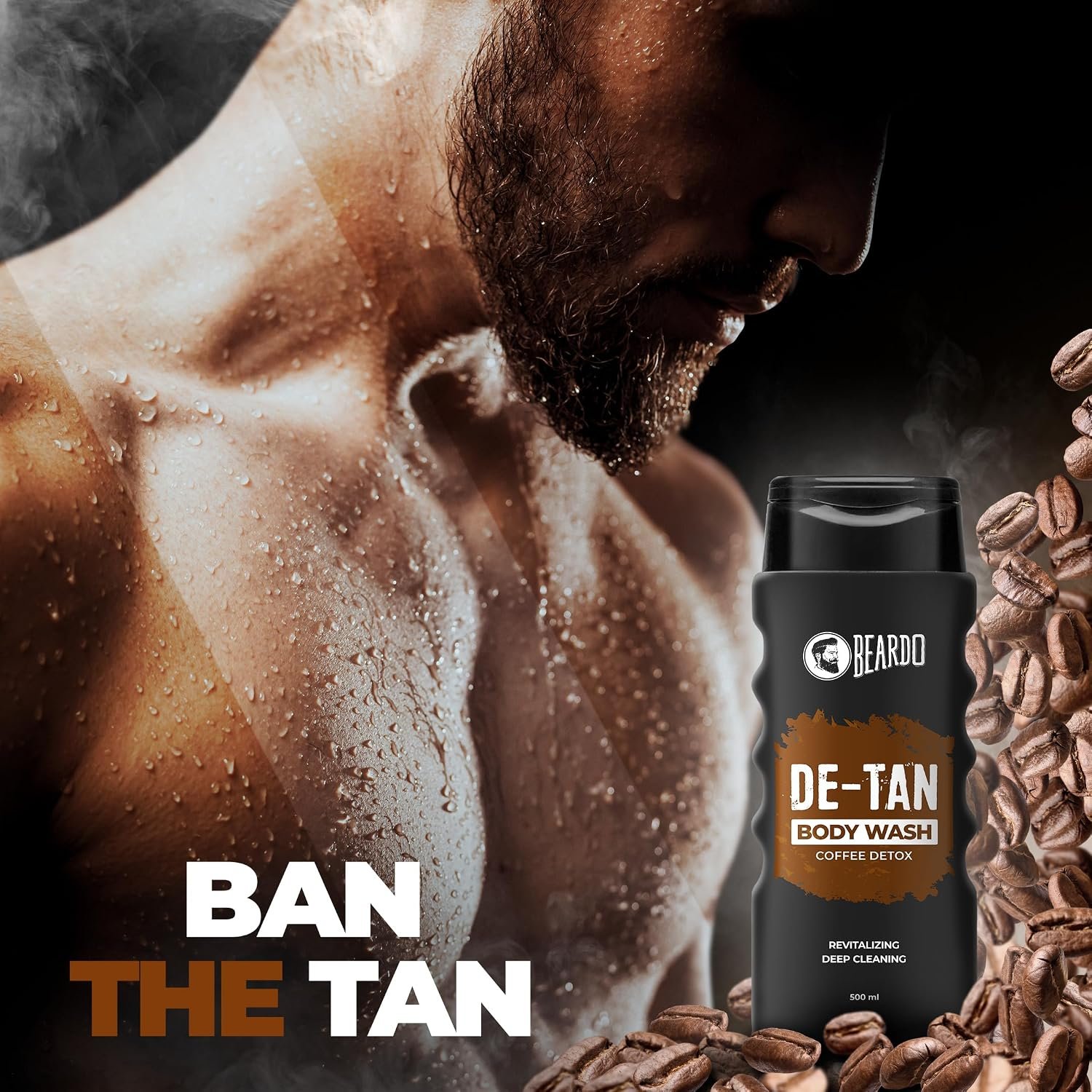 Beardo De-Tan Body Wash for Men, 500ml | Tan Removal and Caffeine Body Wash | thumbnail