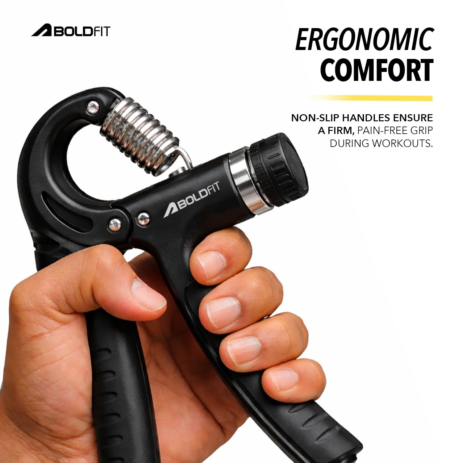 Boldfit Hand Gripper for Men & Women Hand Grip Strengthener for Forearm, Wrist & Finger Workout Fitness Equipment for Home & Gym Training thumbnail