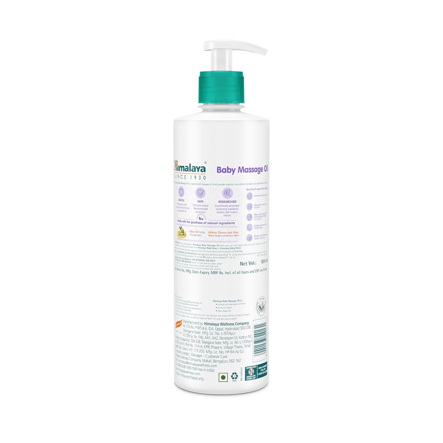 Himalaya Baby Massage Oil 500ml thumbnail