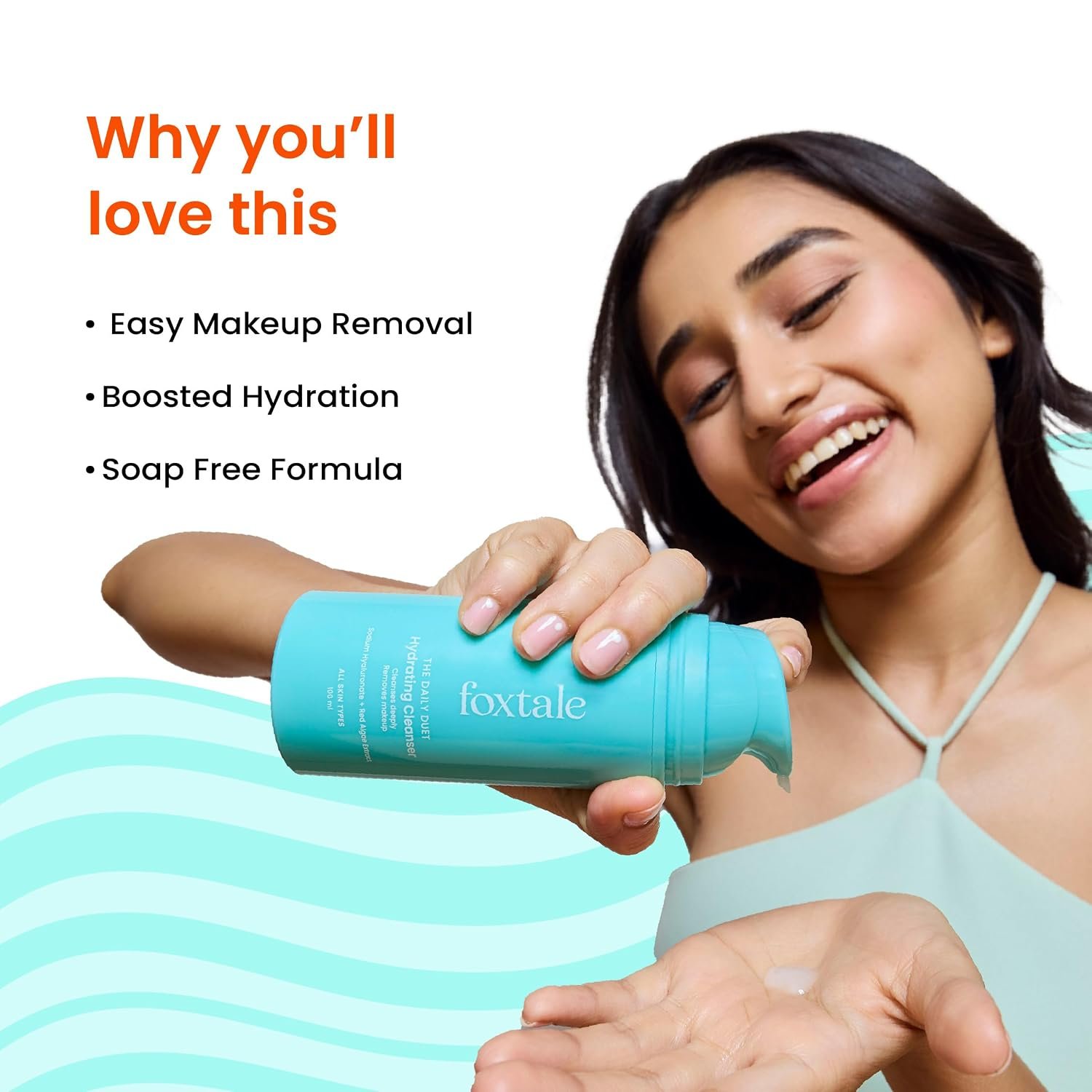 Foxtale Gentle Hydrating Face Wash with Hyaluronic Acid, Vitamin B5 | Deep Pore Cleansing | Dirt Control | Make-up Remover | Cleanser For Men & Women | All Skin Types | 100 ml thumbnail