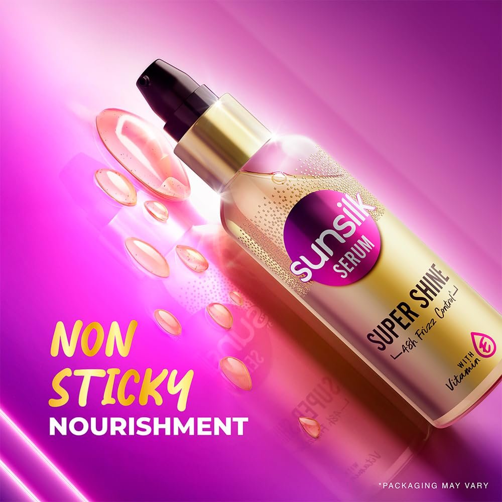 Sunsilk Super Shine Hair Serum For Dry frizzy Hair, Vitamin E Nourishment, 48 hour frizz free, non-sticky, 100ml thumbnail
