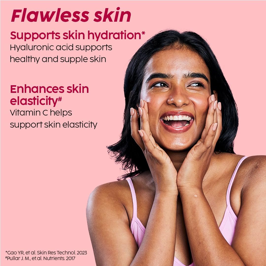 PLIX – THE PLANT FIX | Collagen Booster Powder to Support Healthy Skin | Supports Collagen Production, Antioxidants & Skin Health | Vitamin C, Hyaluronic Acid, Rose (200 g) thumbnail
