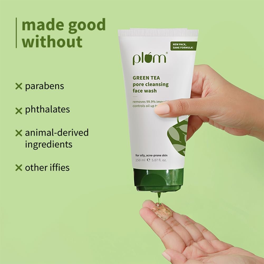 Plum Green Tea Pore Cleansing Face Wash for Oily, Acne Prone, Dry & Combination Skin | with Glycolic Acid thumbnail
