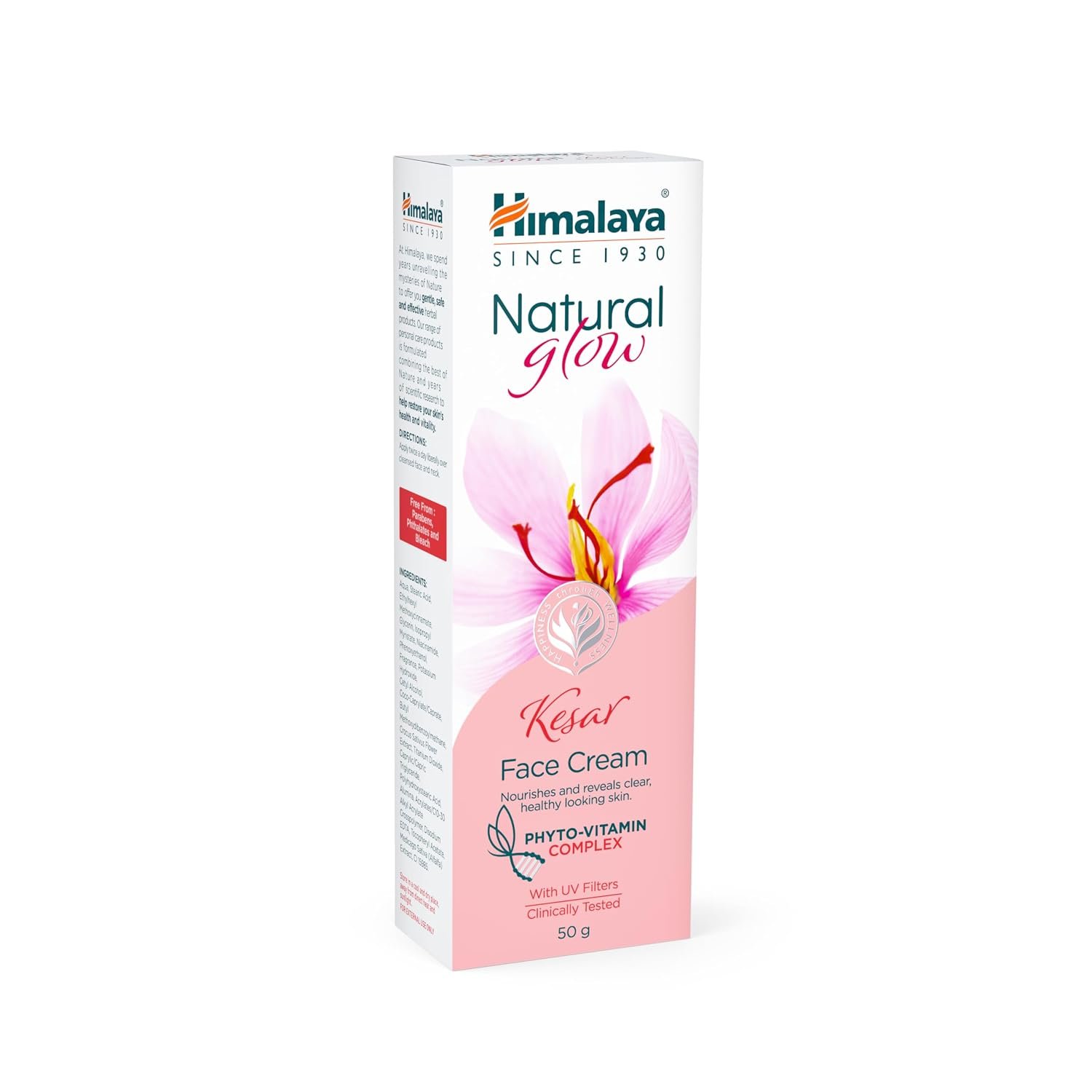 Himalaya Natural Glow Kesar Face Cream | Even-Toned Radiant Skin with Natural Glow | with Kesar Niacinamide & Vitamin E | Phyto-Vitamin Complex | Non-Greasy | Paraben-Free | 50g thumbnail