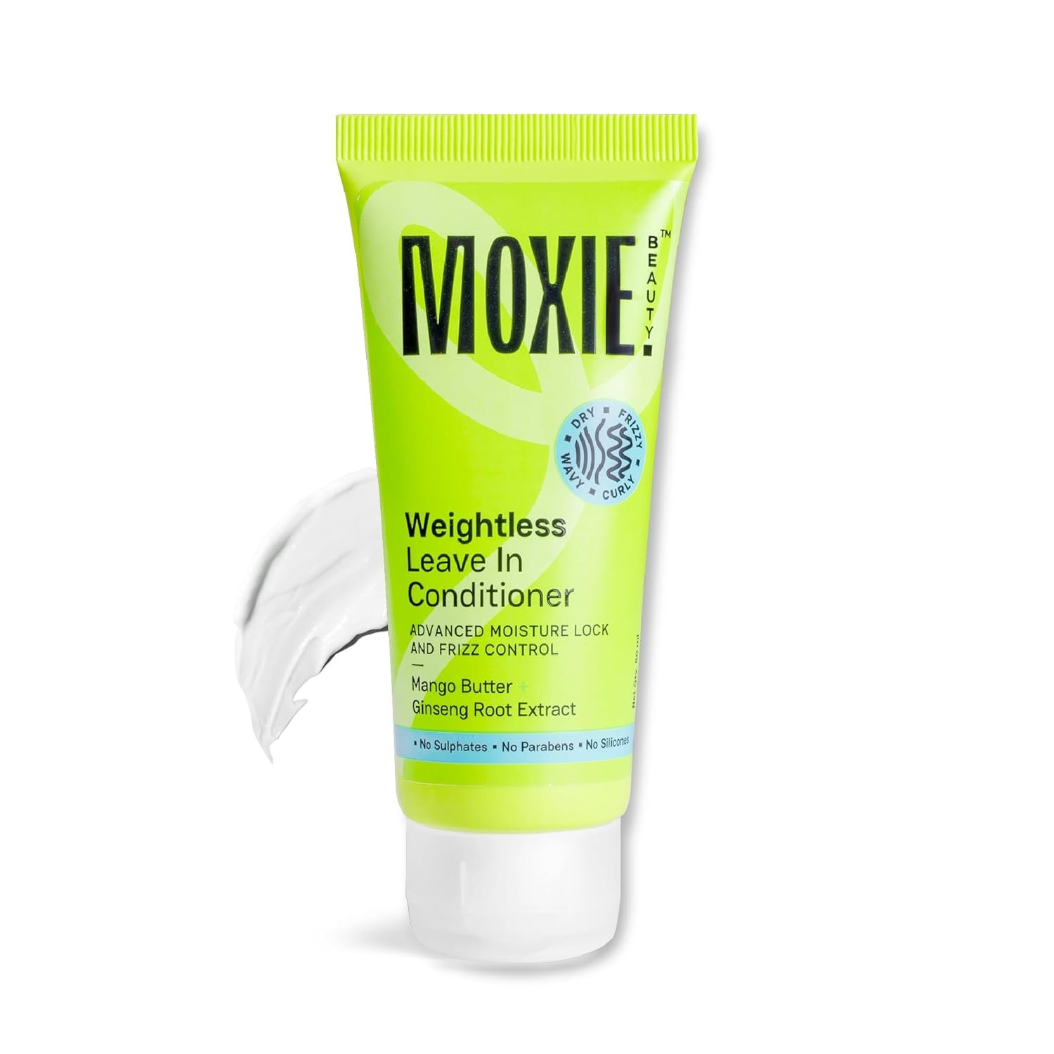 Moxie Beauty Weightless Leave In Conditioner (Travel Size) 94% moisture retention | Made with mango butter & ginseng root extract | For soft, smooth, hydrated hair