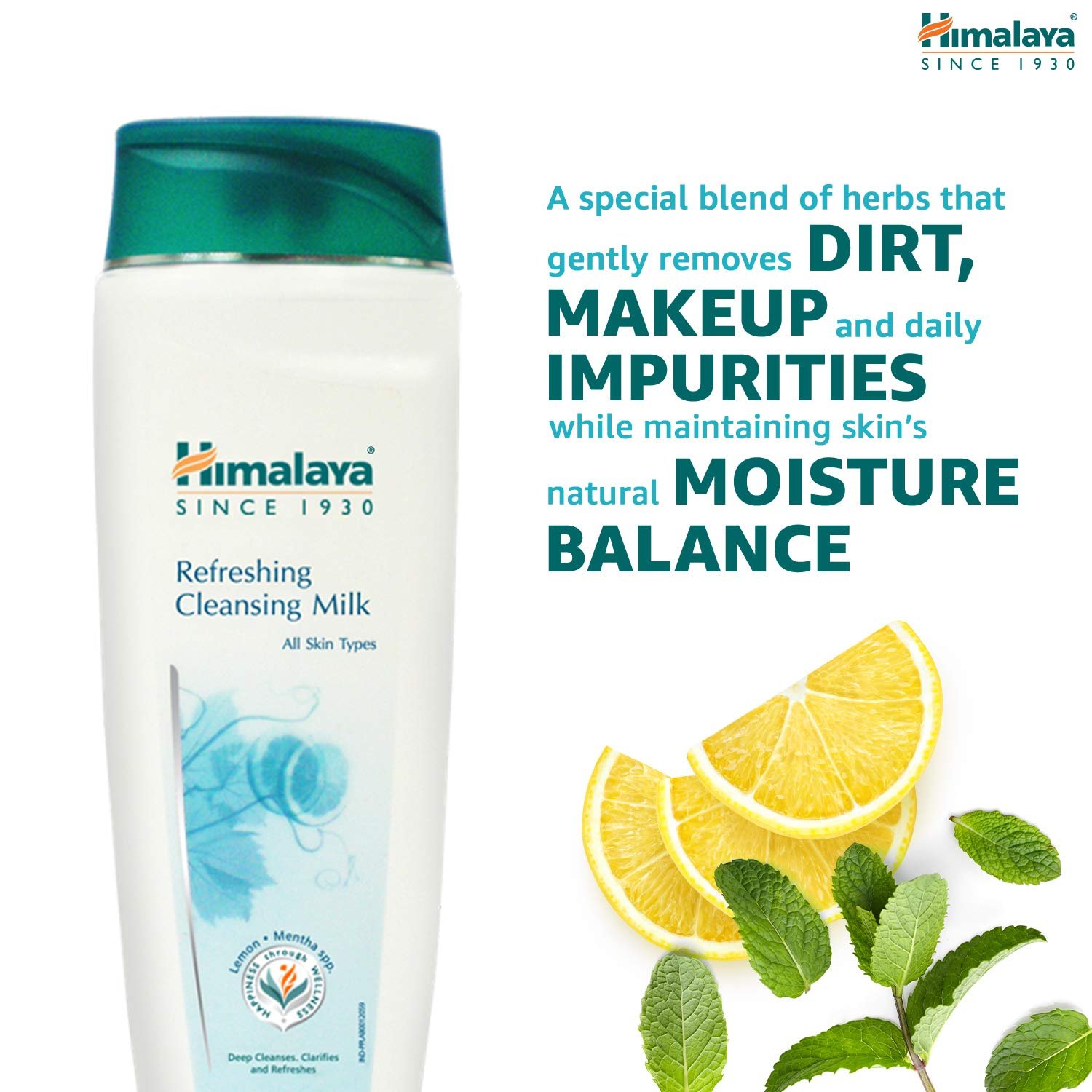 Himalaya Herbals Refreshing Cleansing Milk – Gentle Facial Cleanser & Makeup Remover for Soft, Fresh & Clean Skin, 100ml thumbnail