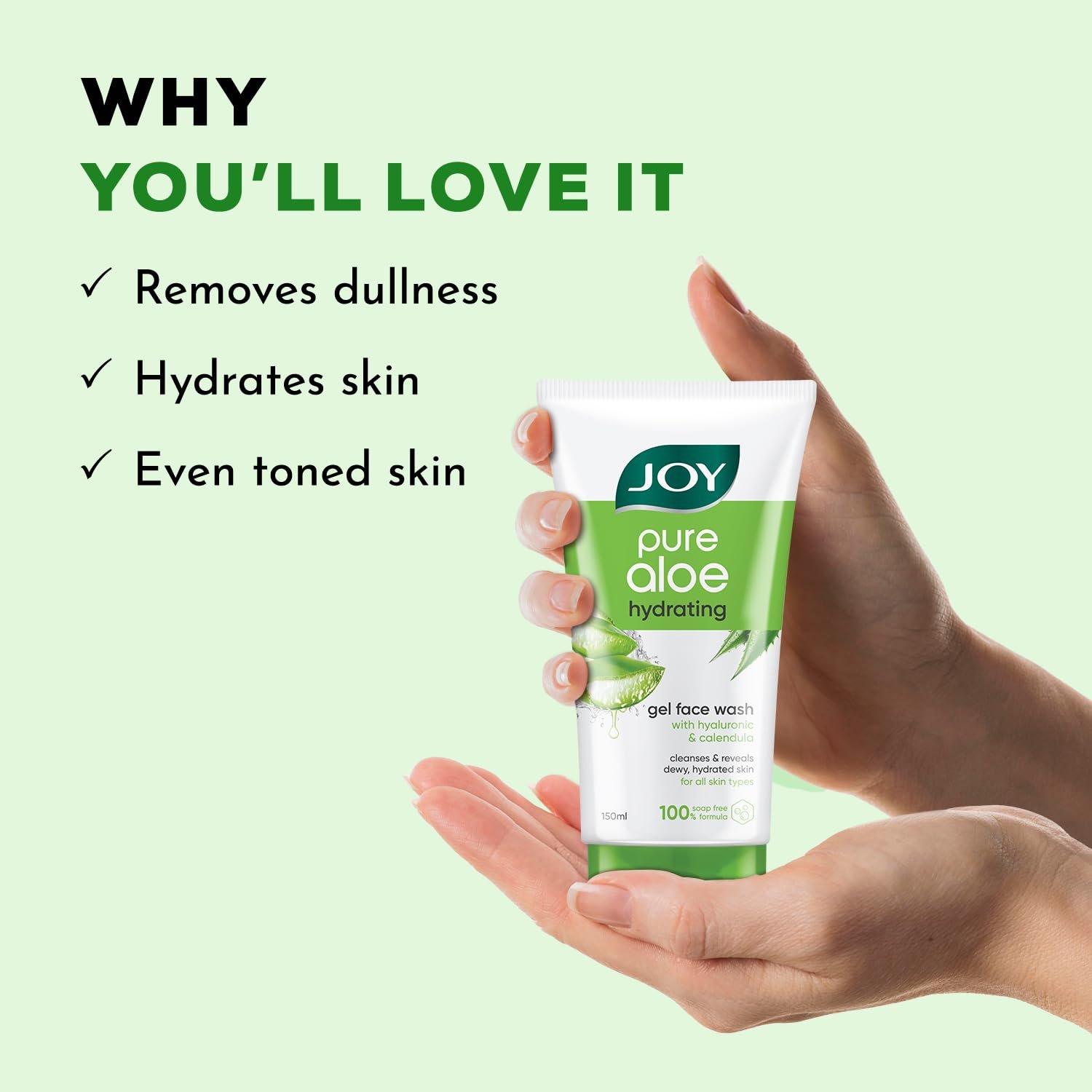 Joy Hydrating Aloe Vera Face Wash for Summers | Controls Excess Oil & Removes Dirt 150ml | Non Drying, Cooling Gel Face Wash thumbnail