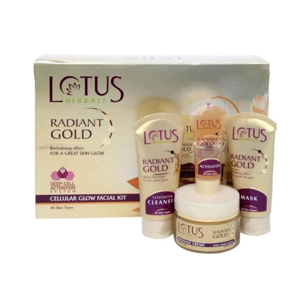 Lotus Herbals Radiant Gold Cellular Glow 5 in 1 Facial Kit 170g thumbnail