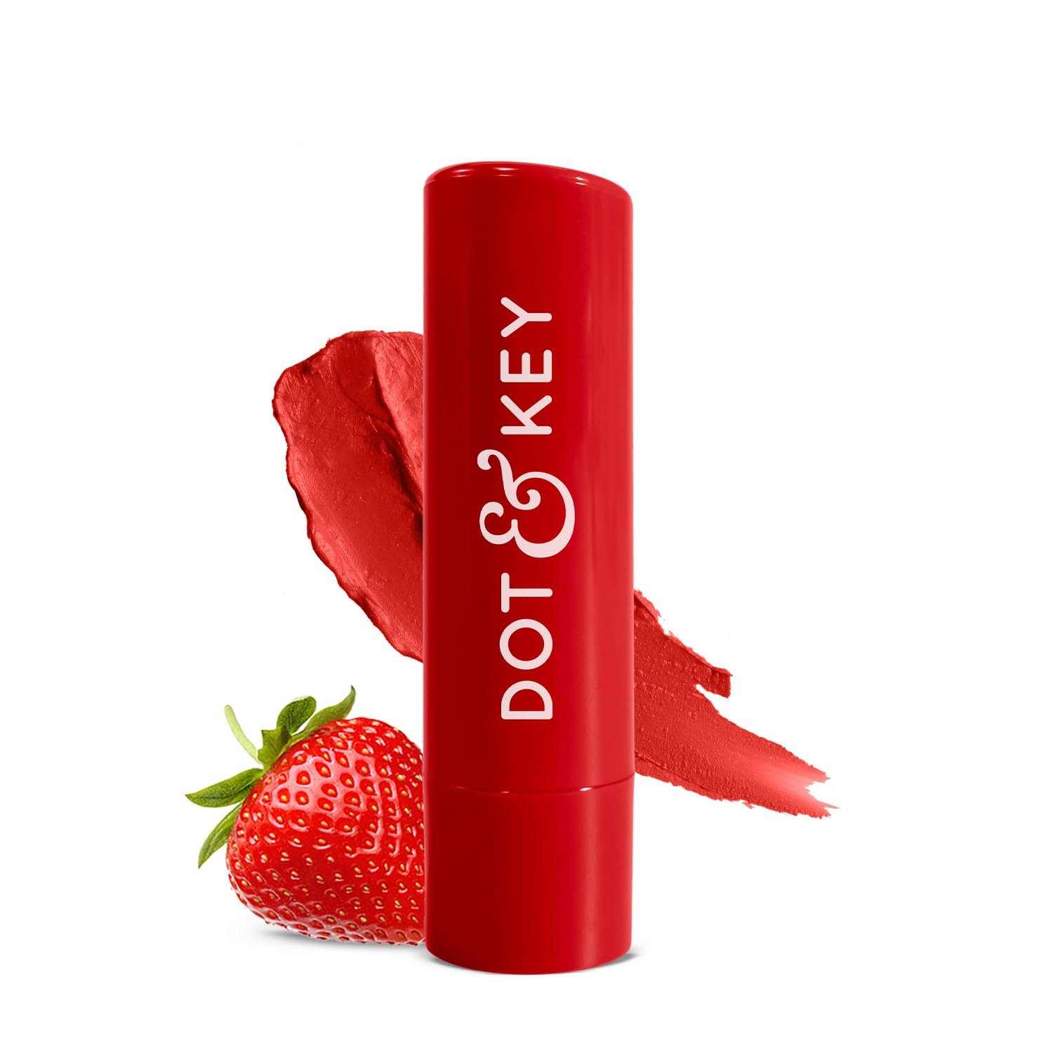 Dot & Key Barrier Repair Hydrating Lip Balm SPF 50 | Strawberry Red | Repairs Damaged Lip Barrier | High Tinted | 4.5 gm