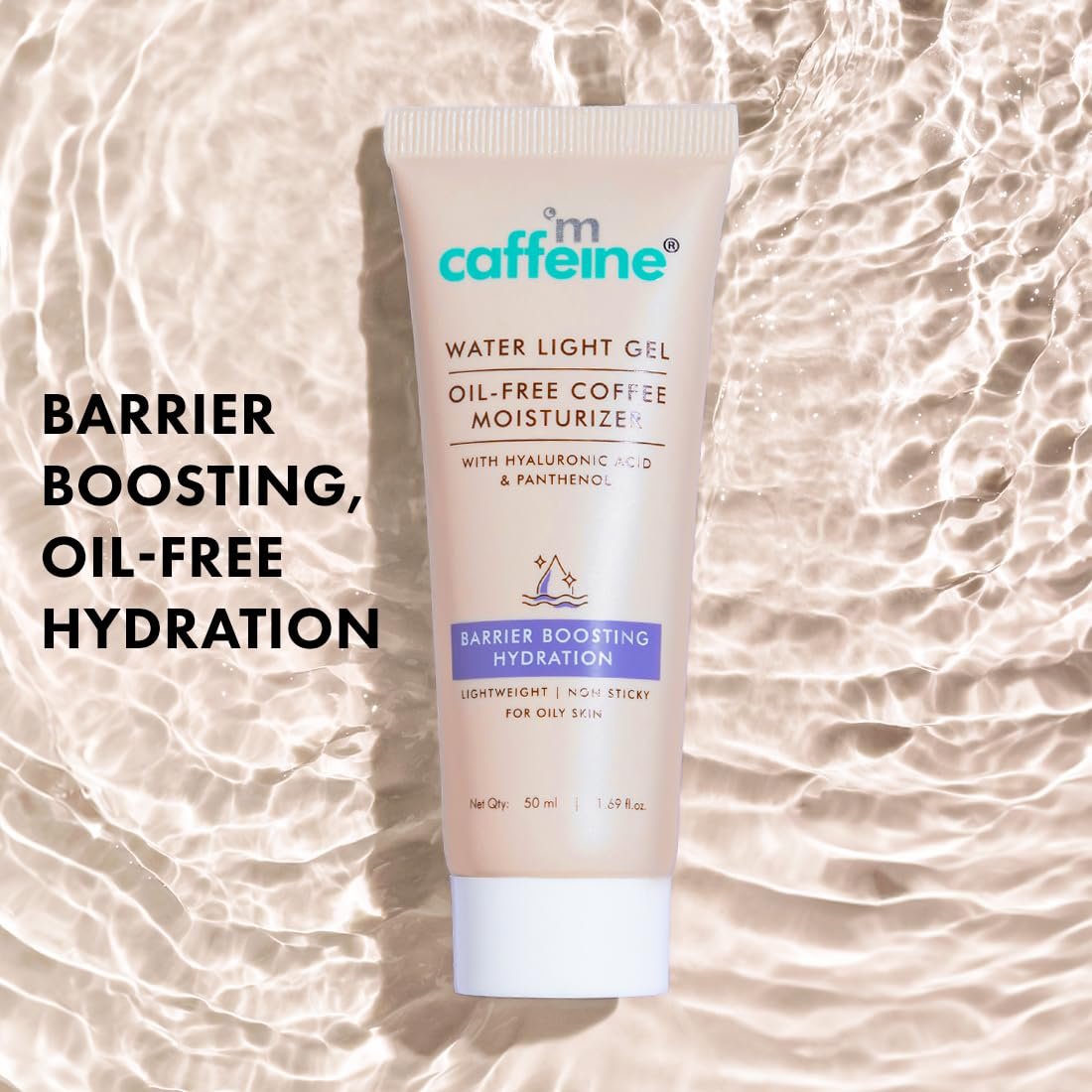 mCaffeine Water Light Gel Oil-free Coffee Moisturizer | Deep Skin Hydration & Barrier Boost with Ceramide Moisturizer | Face Cream for Women and Men | 50ml thumbnail