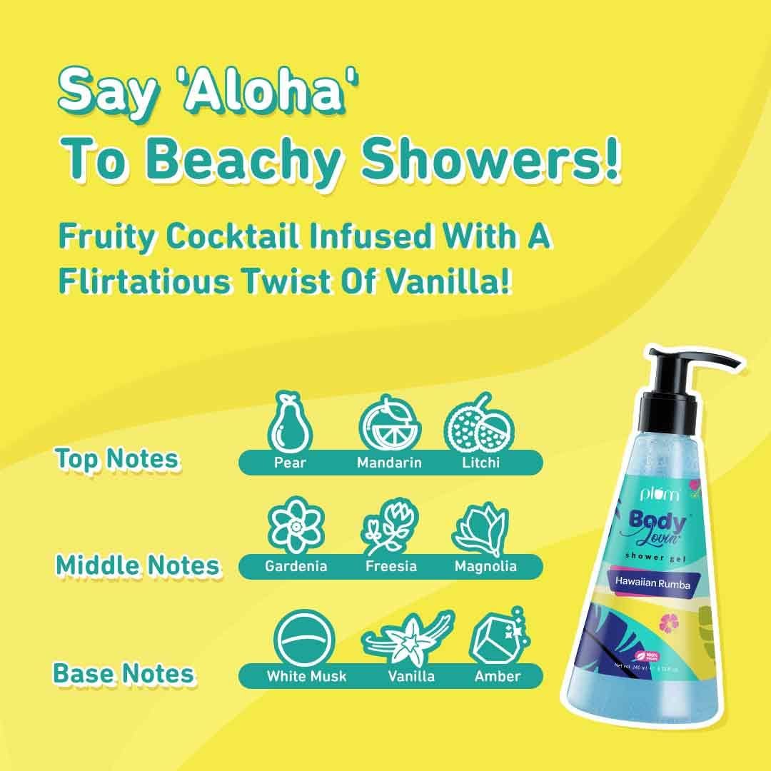 Plum Bodylovin' Hawaiian Rumba Shower Gel | SLS-Free Body Wash for Women & Men | Long Lasting Beachy Fragrance | Body Cleanser with Aloe-Infused Nourishing Formula for Soft & Smooth Skin - 2 thumbnail