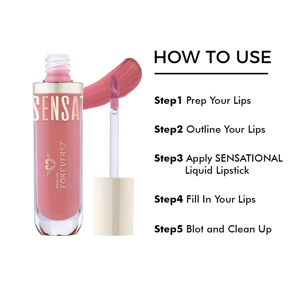 Daily Life Forever52 Sensational Lip Matte Liquid Lipstick | Long-Lasting, Smudge-Proof, Waterproof Matte Lip Color thumbnail