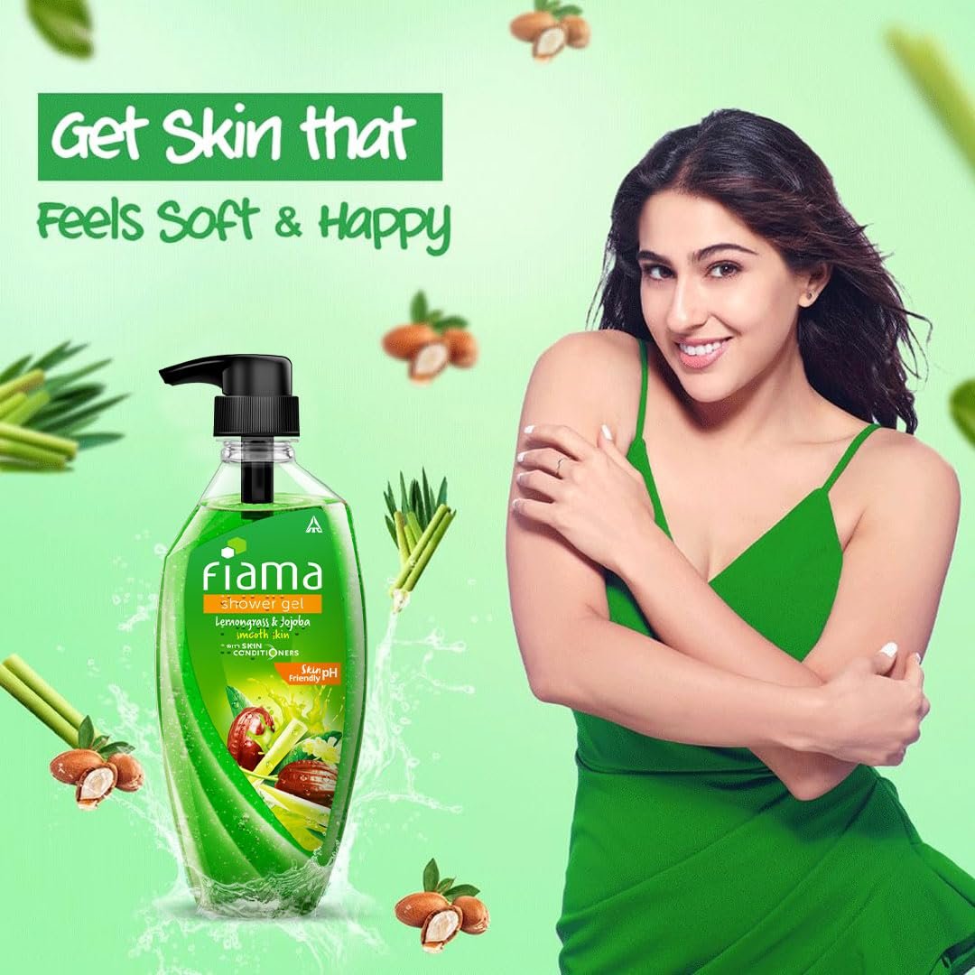 Fiama Body Wash Shower Gel Lemongrass & Jojoba, 500ml, Body Wash for Women and Men with Skin Conditioners for Smooth & Moisurised Skin, Suitable for All Skin Types thumbnail