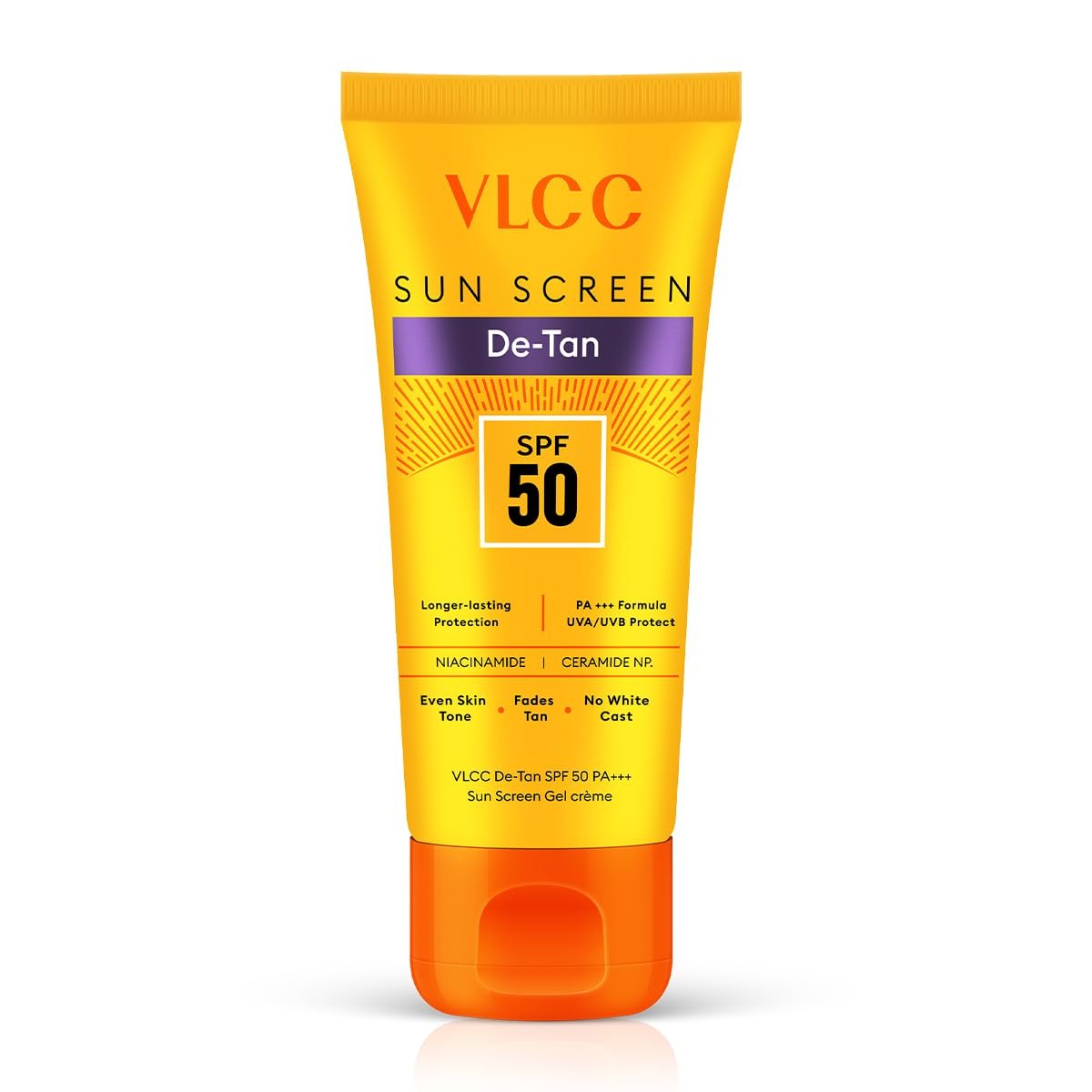 VLCC De-Tan SPF 50 PA+++ Sunscreen Gel Crème- 50g - Detans, Enhances Glow, Protects from UVA, UVB Rays, Help Reduce Dark Patches. thumbnail