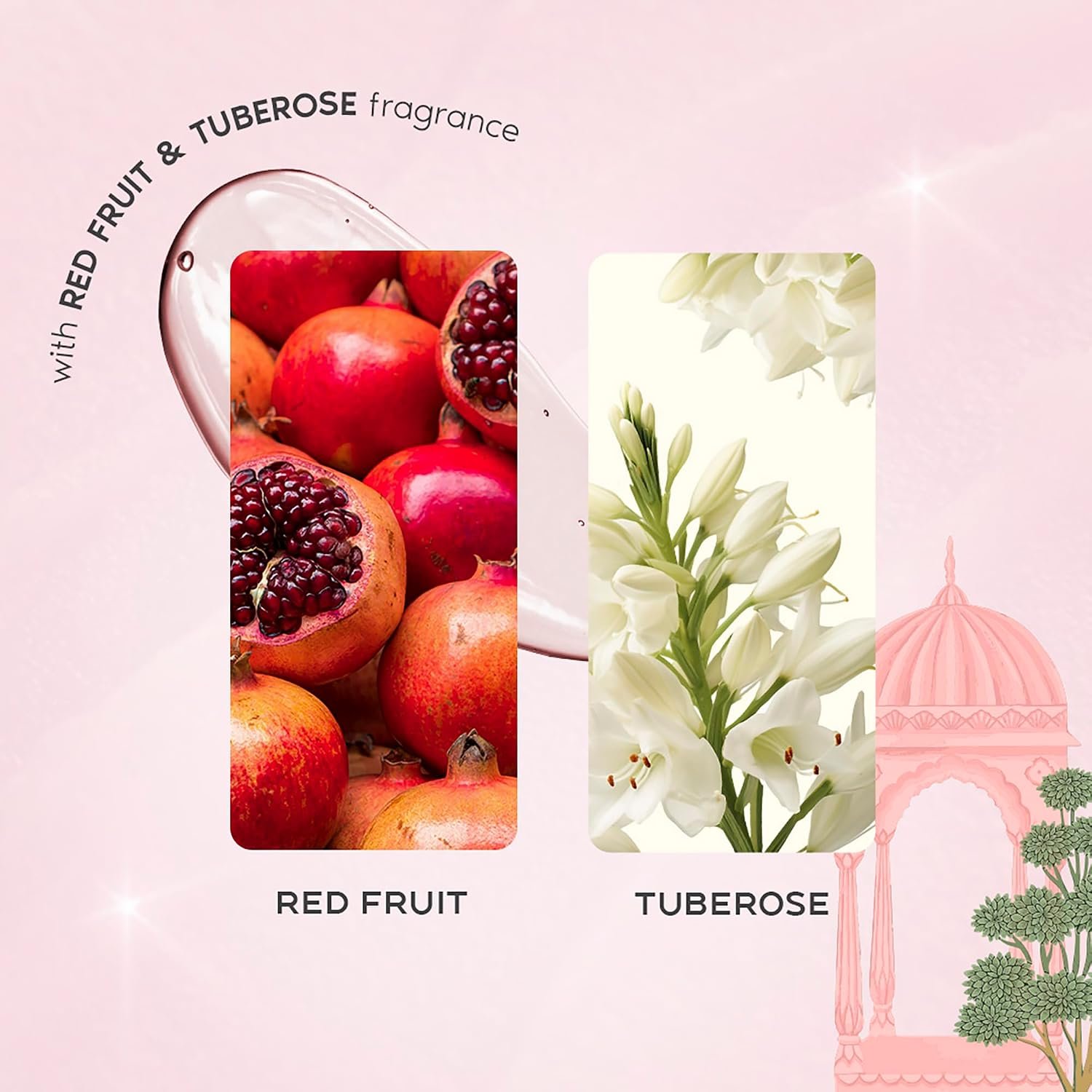 Nykaa Wanderlust Jaipur Royal Pink Fruity Perfume Body Wash, Pomegranate & Musk, Hydrating Shower Gel for Smooth & Soft Skin, Long-lasting Fragrance, No Paraben thumbnail