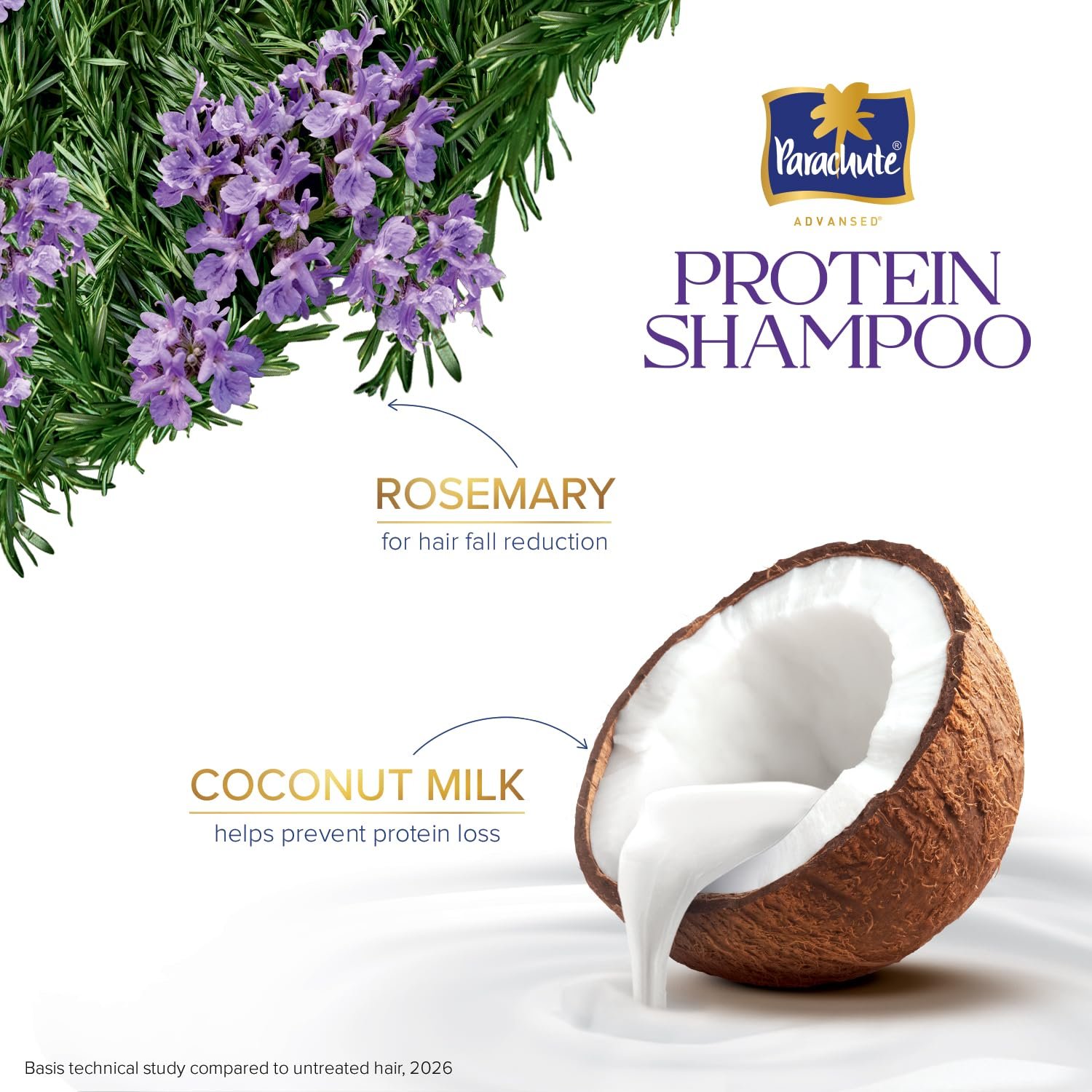 Parachute Advansed Protein Shampoo with Coconut Milk & Rosemary | Paraben free | For Men & Women | 1.2L thumbnail